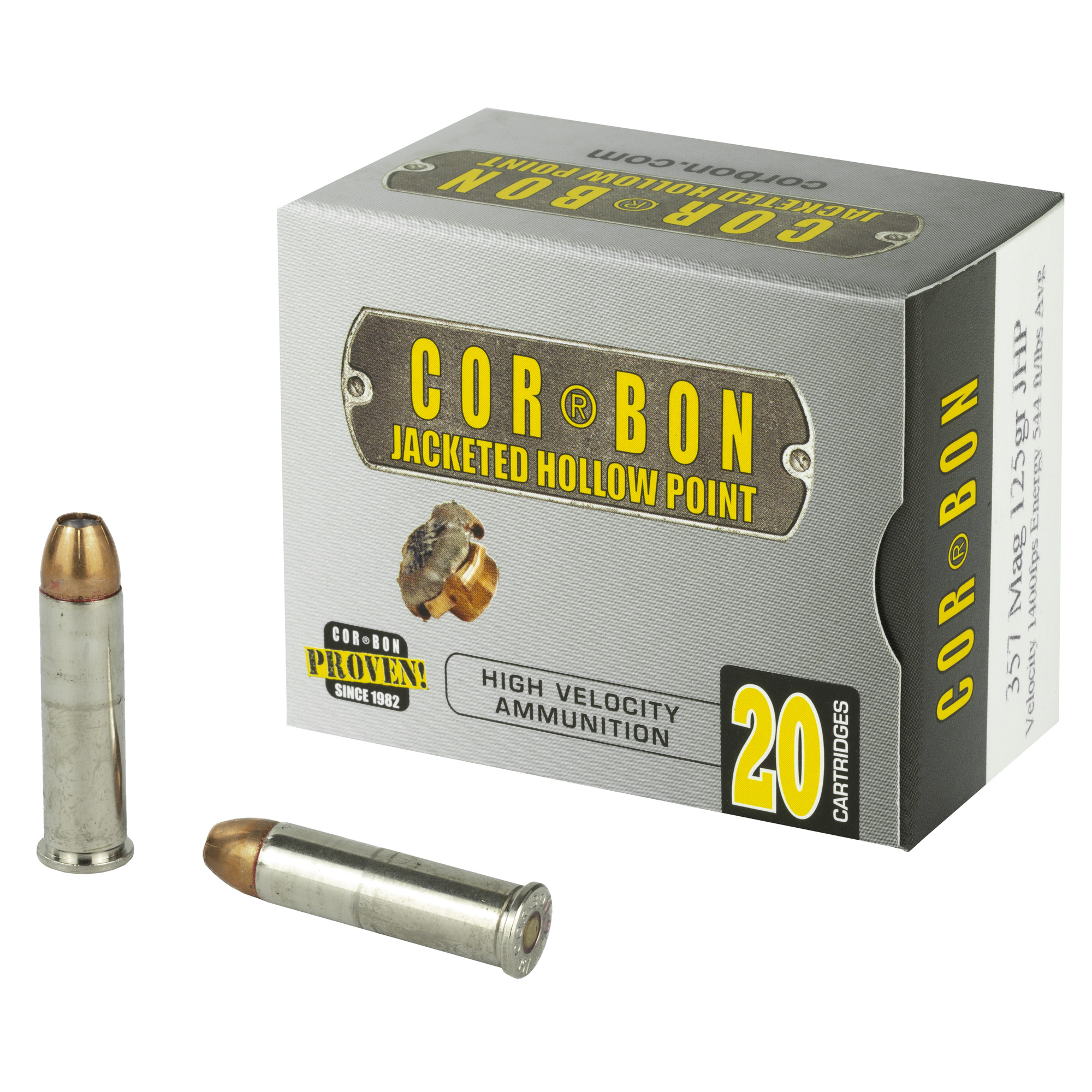 Corbon Self-Defense JHP Handgun Ammunition .357 Mag 125 gr JHP 1450 fps 20/box