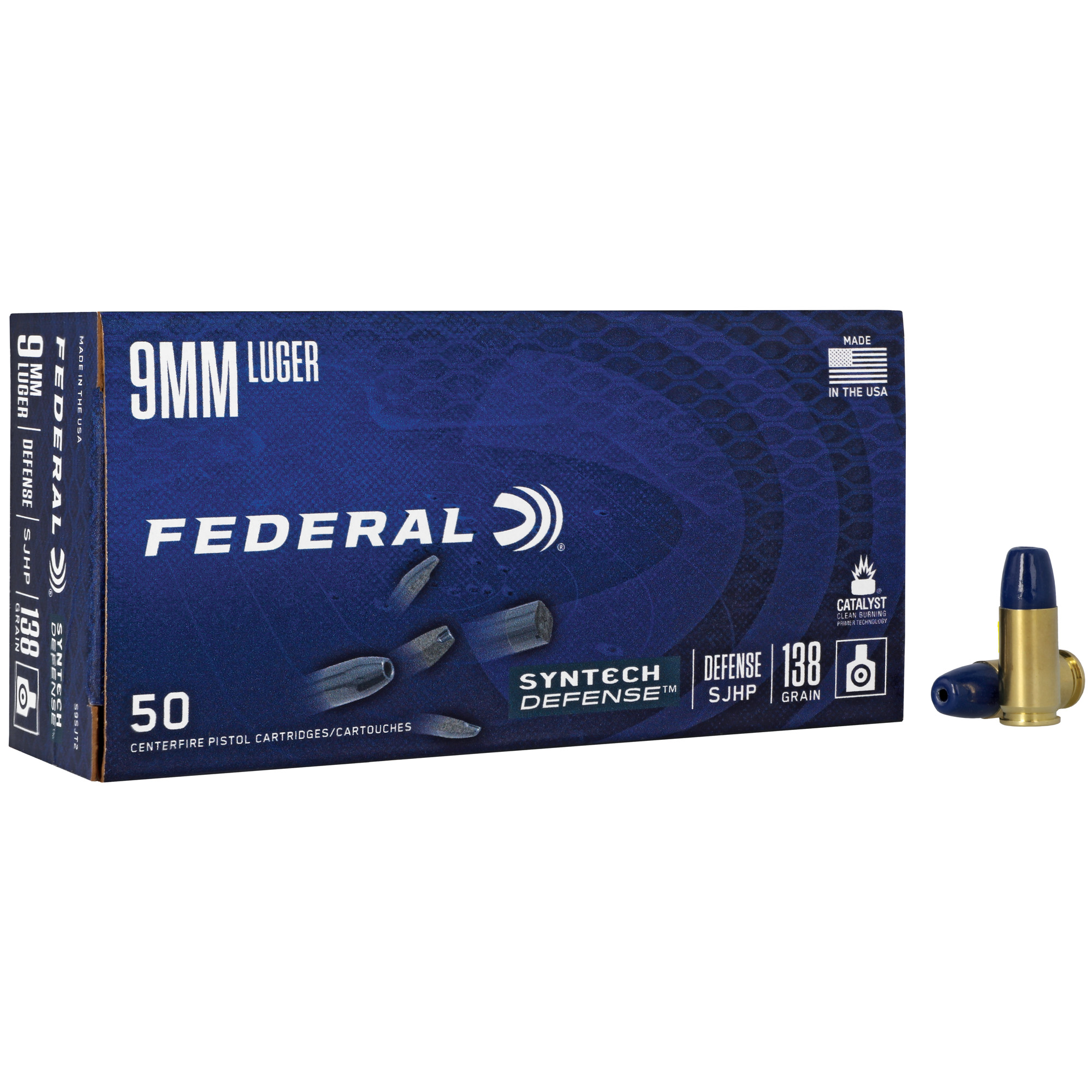 Federal Syntech Defense 9mm Hollow Point 138 Grain 50 Rounds