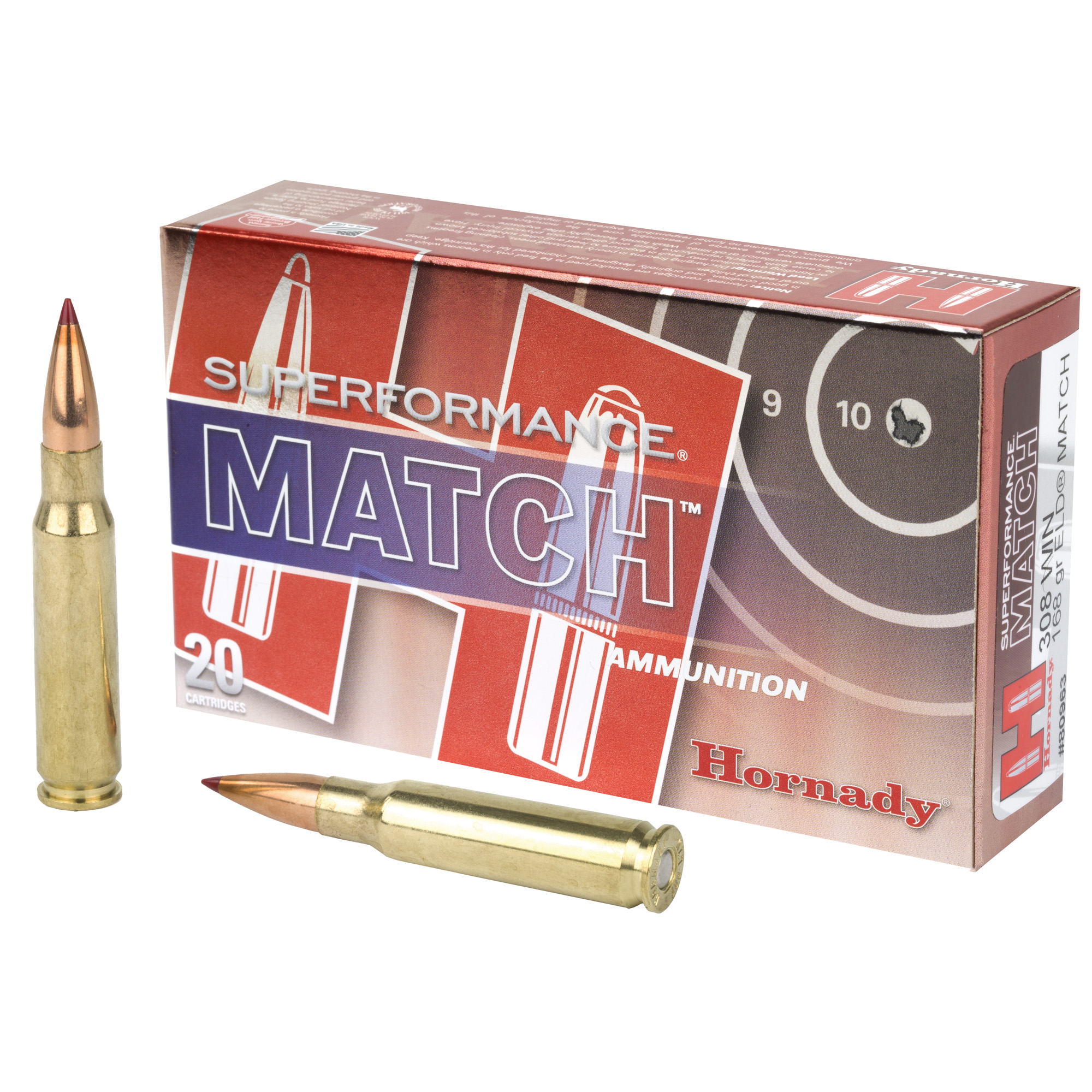 Hornady Superformance Match Rifle Ammo 308 Win. 168 gr. ELD Match 20 rd.