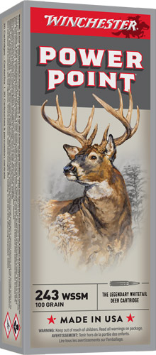 Winchester Power Point 243 Winchester Super Short Magnum 100 Grain 20 Rounds