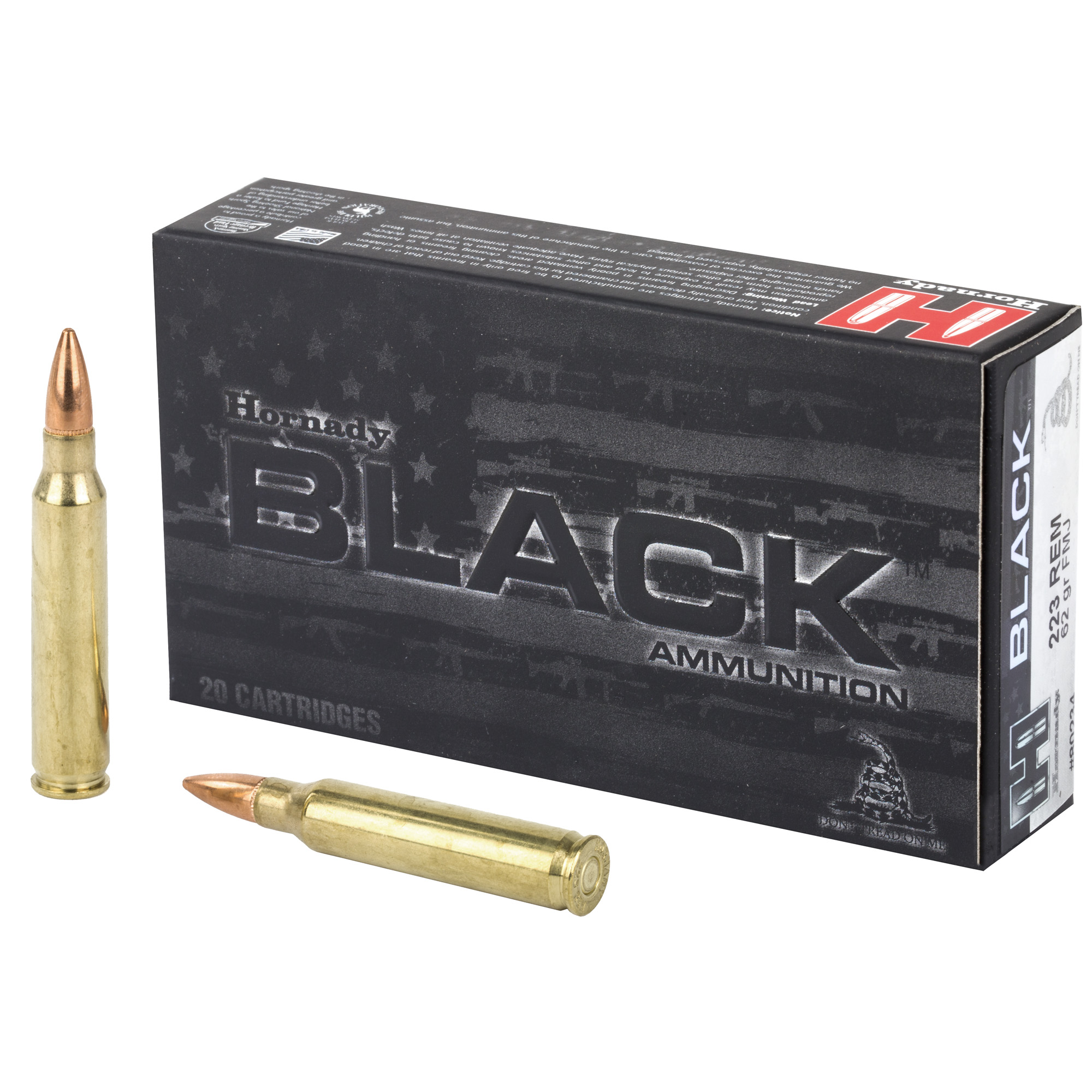 Hornady Black Rifle Ammo 223 Rem 62 gr. FMJ 20 rd.