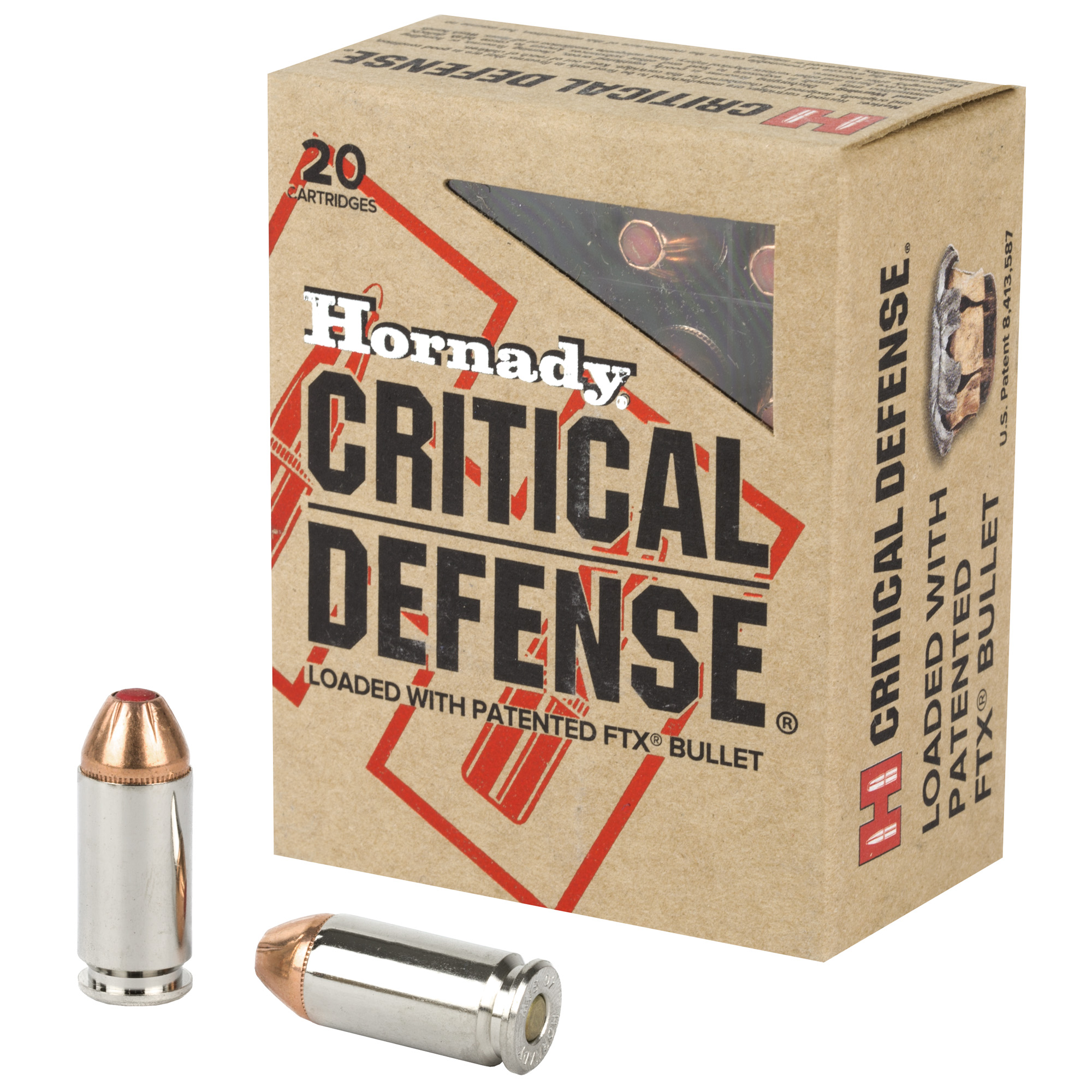 Hornady Critical Defense Pistol Ammo 40 S&W 165 gr. Flex TipeXpanding 20 rd.