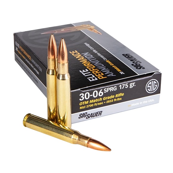Sig Sauer E3006M220 Marksman Elite 30-06 Springfield 175 gr Open Tip Match 20 Rounds