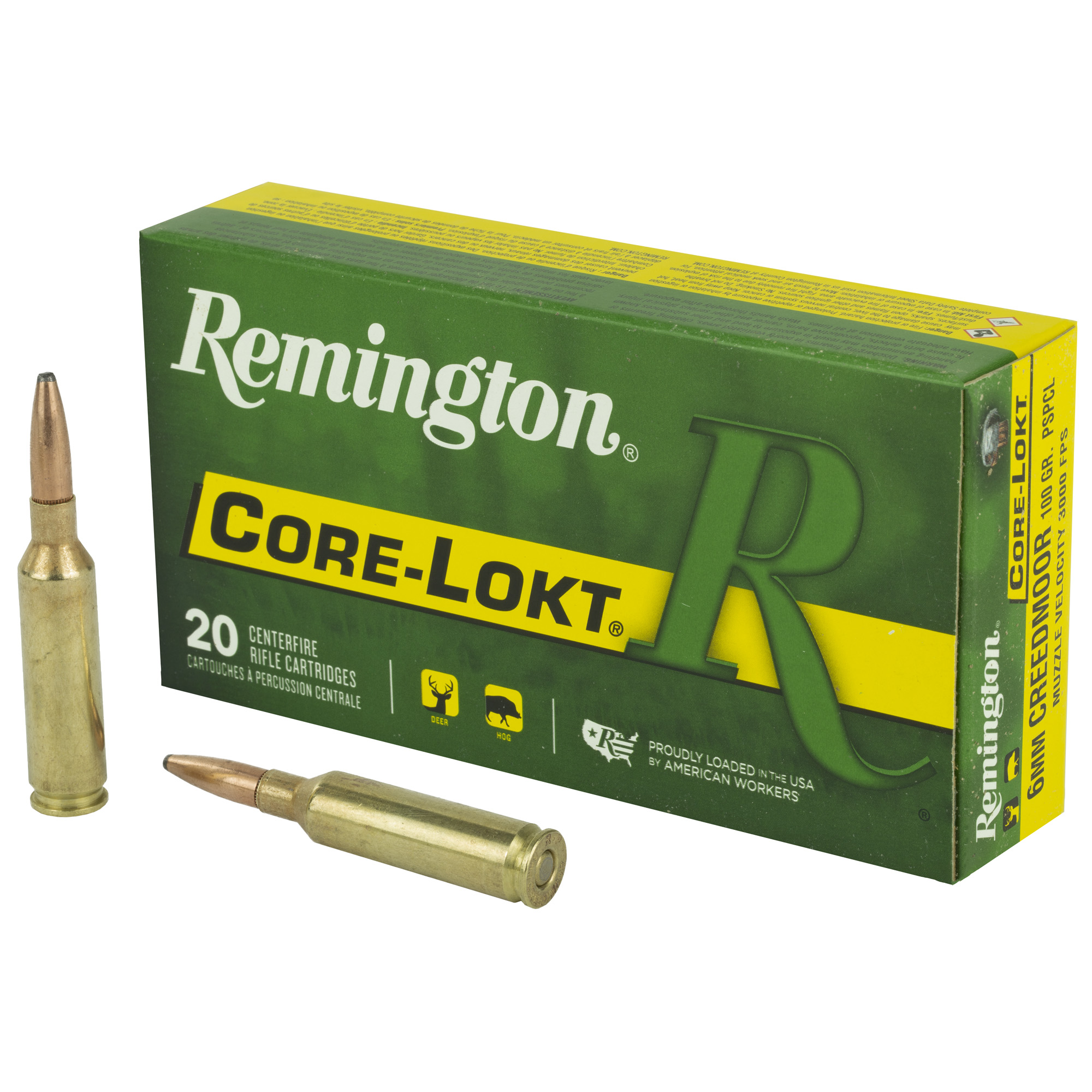 Remington Core-Lokt 6mm Creedmoor Pointed Soft Point 100 Grain 20 Rounds