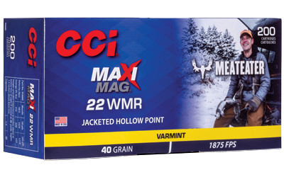 CCI 22 WMR Meat Eater Maxi Mag 40 Grain Jacketed Hollow Point 200 Rounds