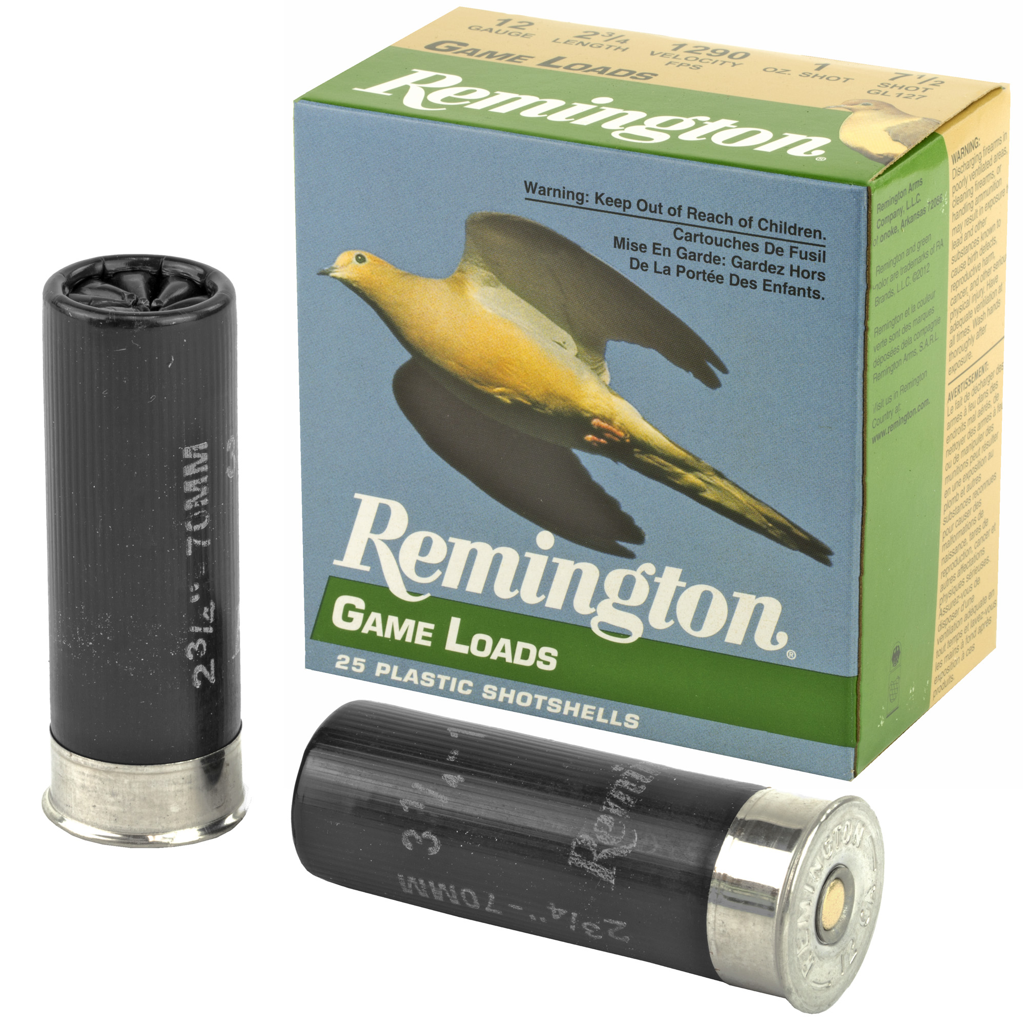 Remington, Game Loads, 12 Gauge, Lead Shot, 1 oz, 25 Rounds