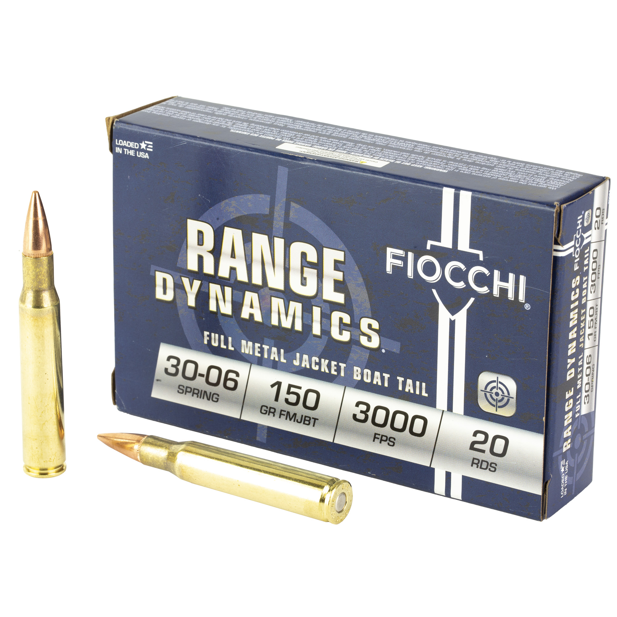 Fiocchi Training 30-06 Springfield Full Metal Jacket 150 Grain 20 Rounds