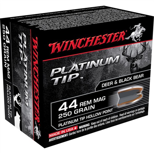 Winchester Platinum Tip 44 Remington Magnum Hollow Point 250 Grain 20 Rounds