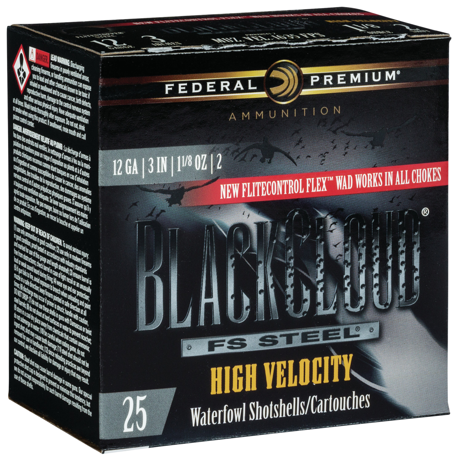 Federal Premium Black Cloud 12 Gauge 2 Shot 1 1/8 Grain 25 Rounds