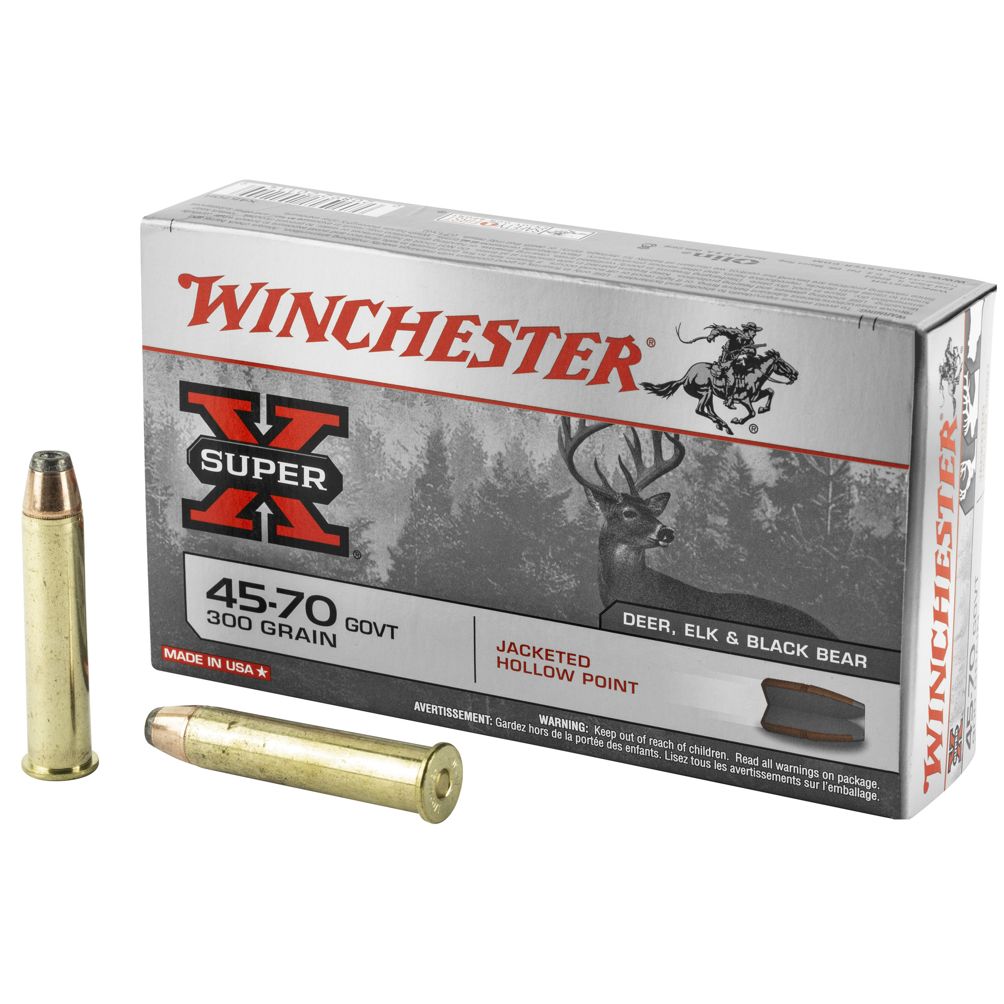 Winchester Super X 45-70 Gov Jacketed Hollow Point 300 Grain 20 Rounds