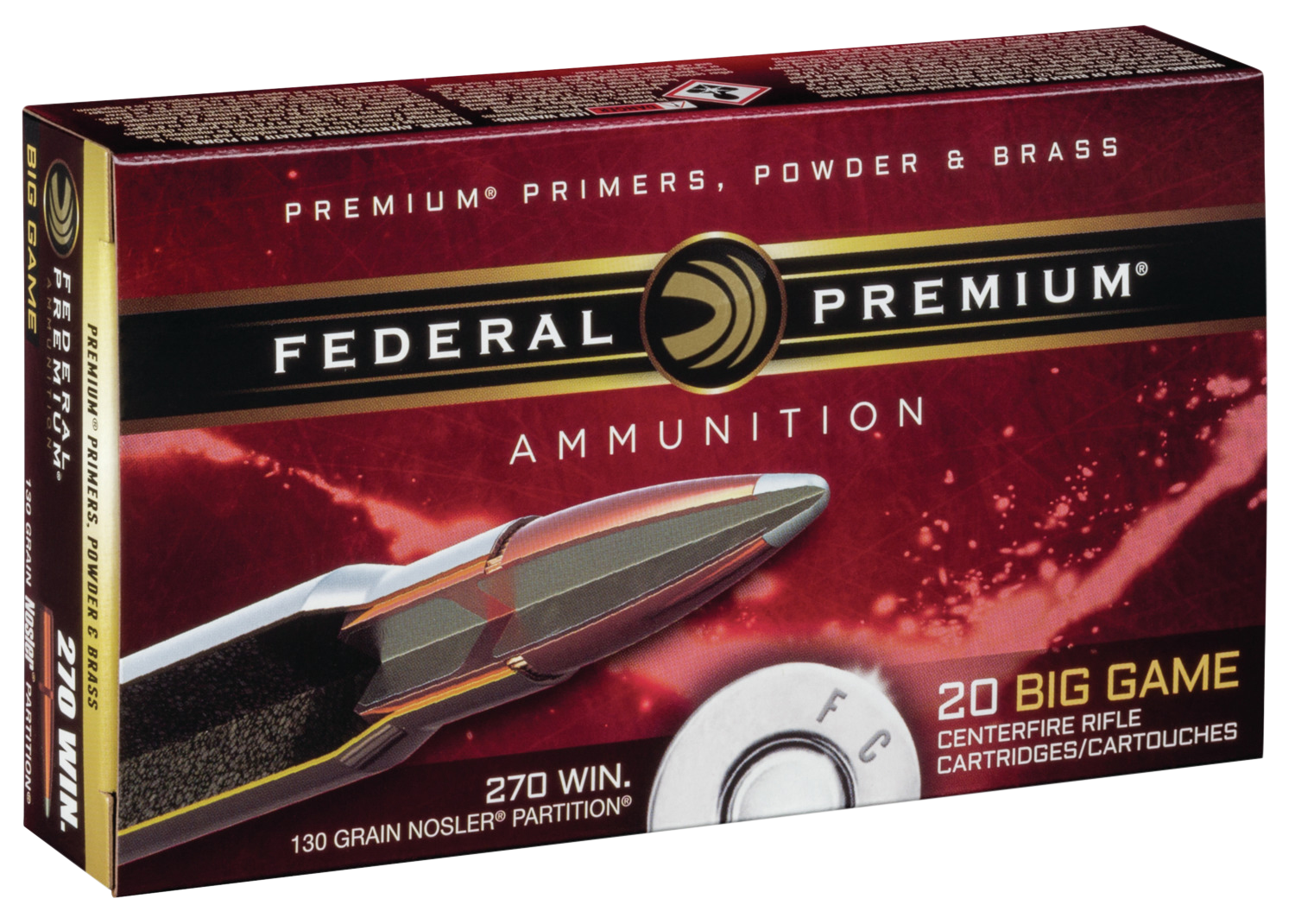 Federal Premium Nosler Partition 270 Winchester 130 Grain 20 Rounds