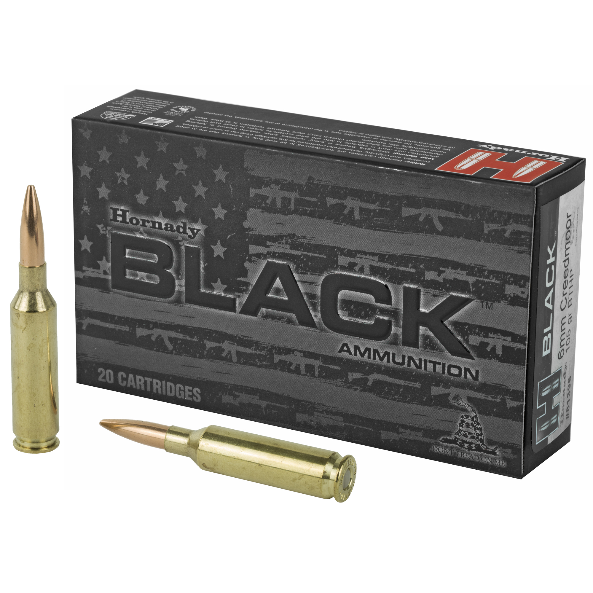 Hornady 6mm Creedmoor Boat Tail Hollow Point 105 Grain 20 Rounds