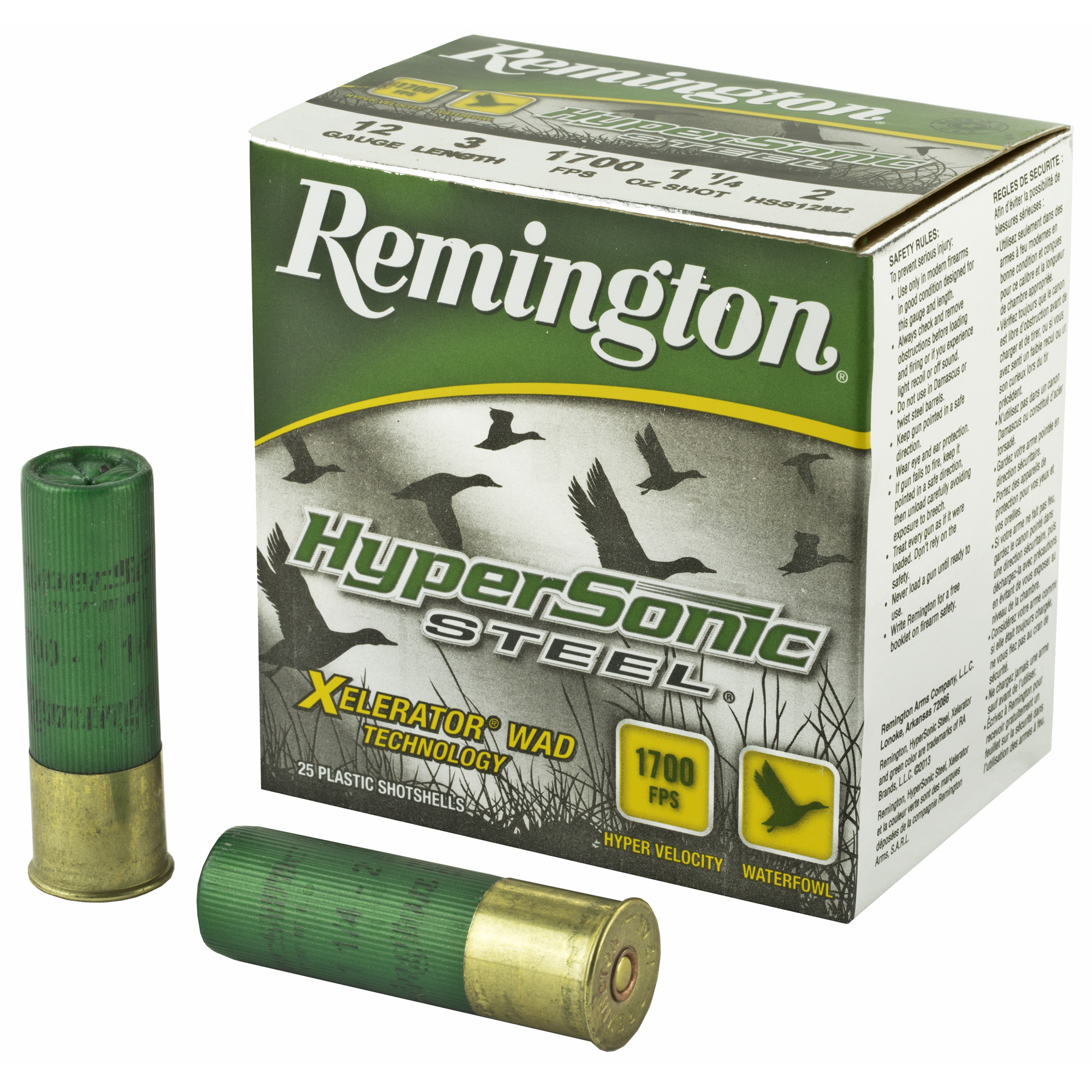Remington HyperSonic Steel Loads 12 Gauge 2 Shot 1 1/4 Grain 25 Rounds