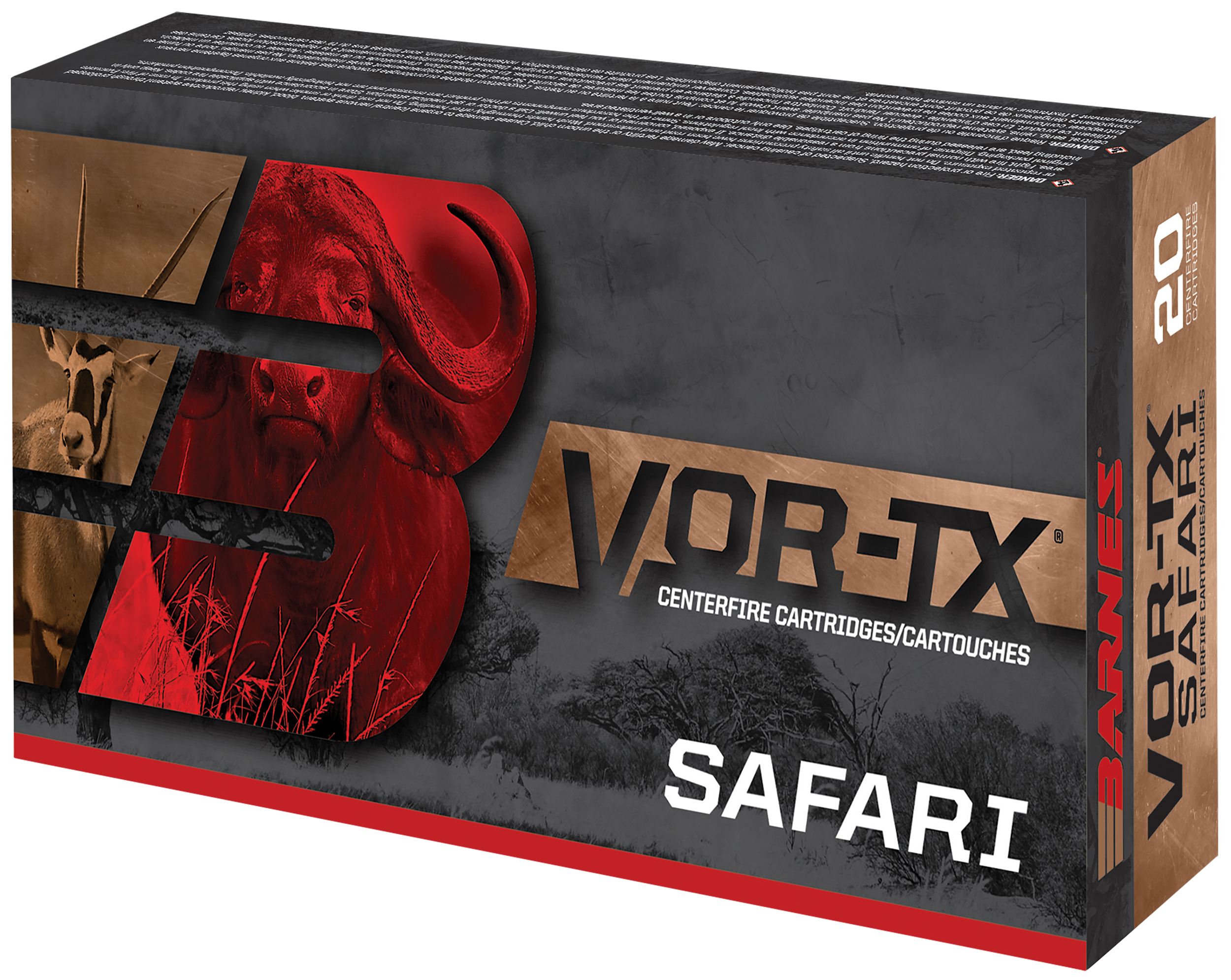 Barnes Bullets VOR-TX Safari 416 Rigby TSX Flat Base 400 Grain 20 Rounds