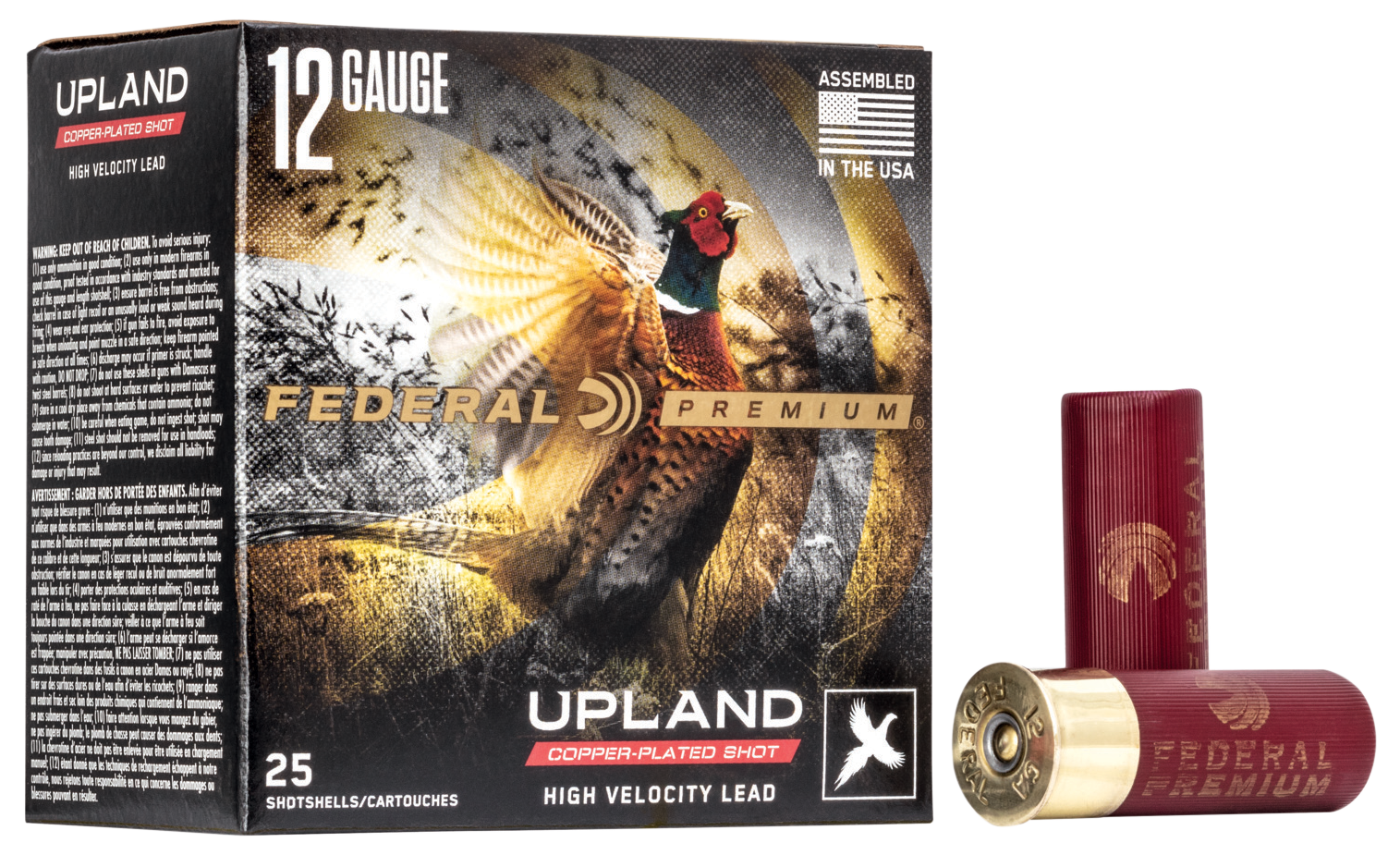 Federal Premium Wing-Shok 12 Gauge Copper Plated Shot 1 3/8 Ounce 25 Rounds