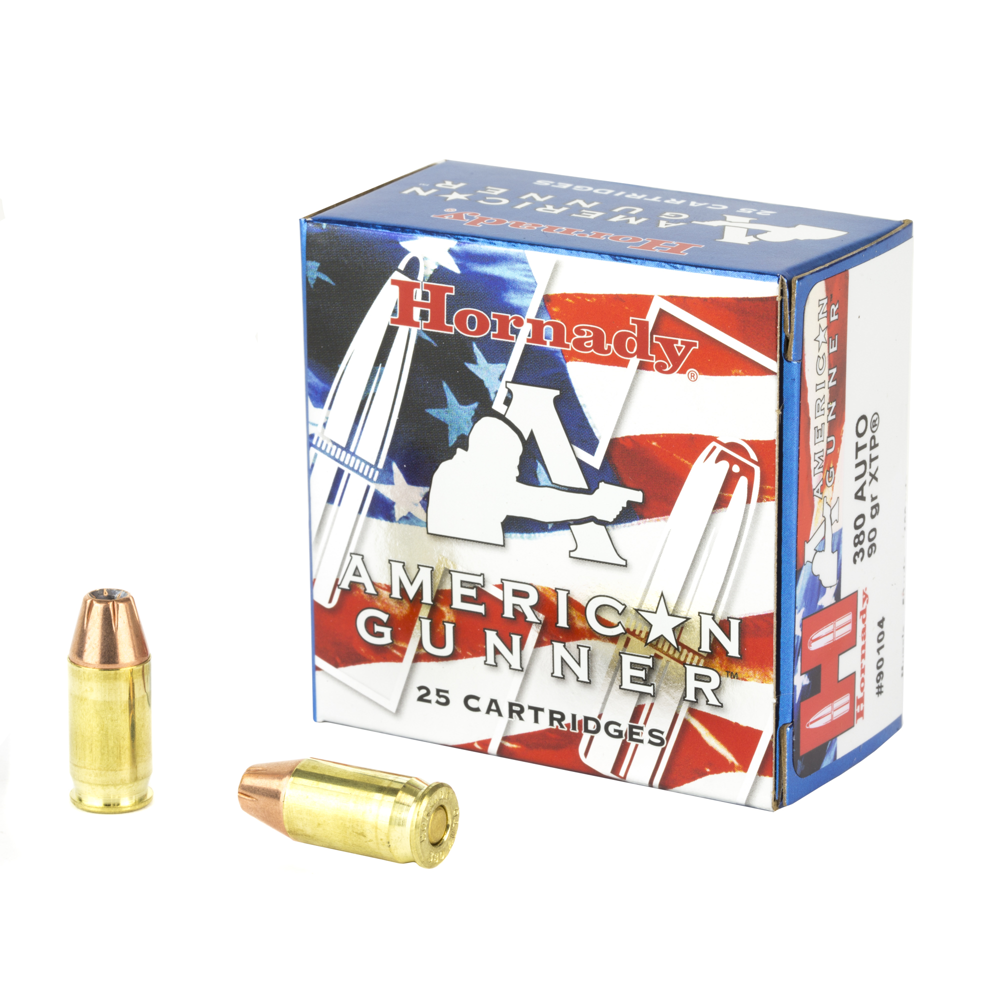 Hornady American Gunner Pistol Ammo 380 ACP 90 gr. XTP Hollow Point 25 rd.