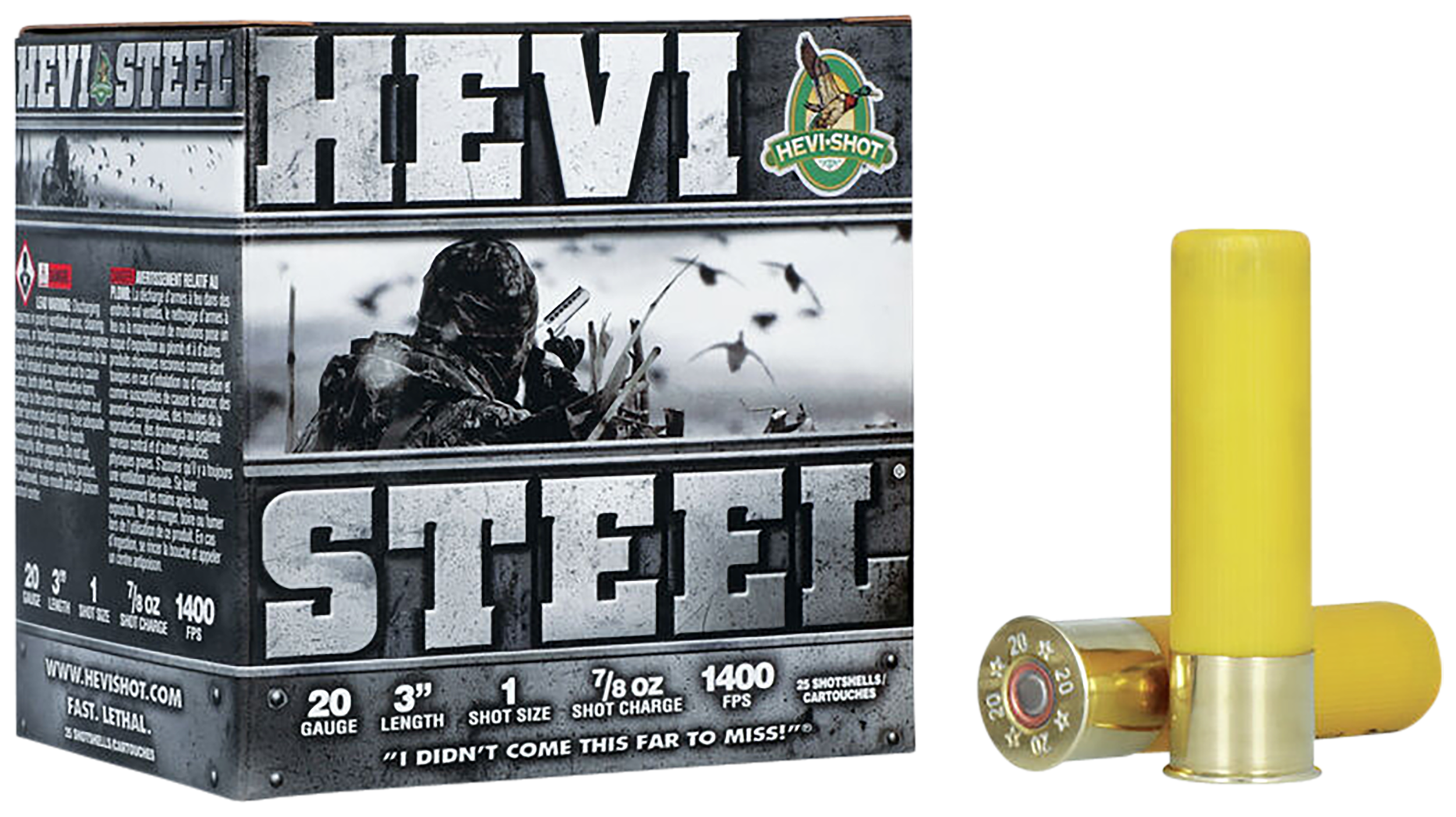 HEVI-Shot HS62001 HEVI-Steel  20Gauge 3" 7/8oz 1Shot 25 Rounds