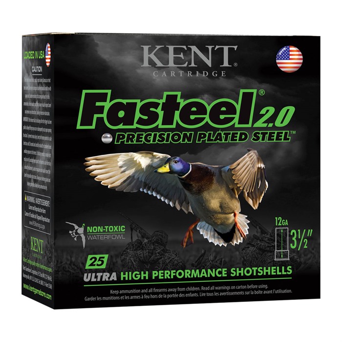 Kent Fasteel 2.0 Precision Plated Steel Load 12 ga. 3.5 in. 1 3/8 oz. 2 Shot 25 rd.