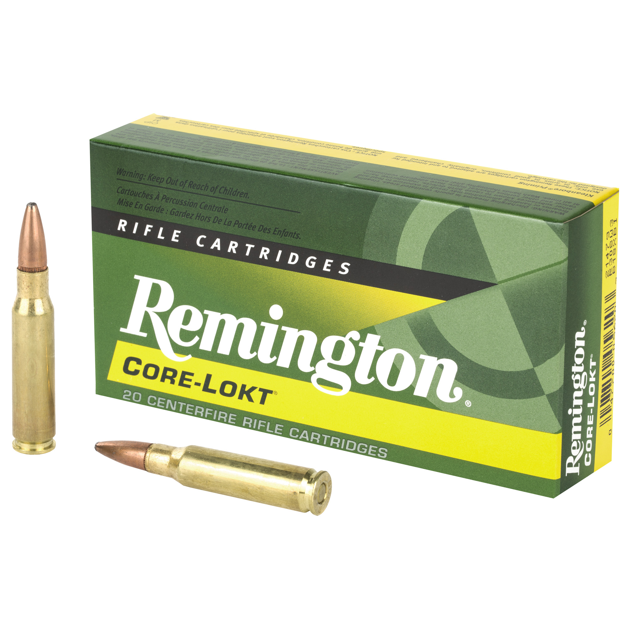 Remington Core-Lokt .308 Winchester Pointed Soft Point 180 Grain 20 Rounds