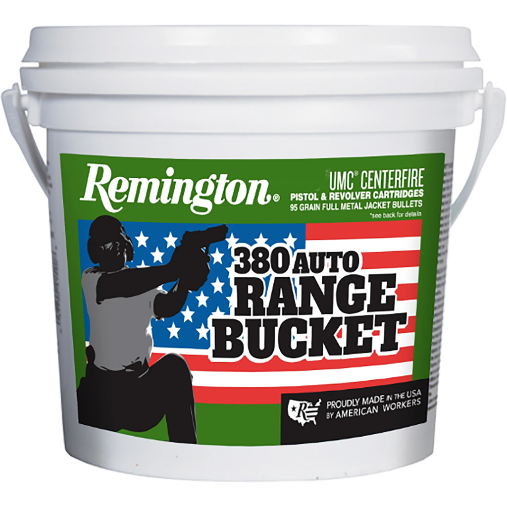 Remington Range Bucket UMC 380 ACP Full Metal Jacket 95 Grain 300 Rounds