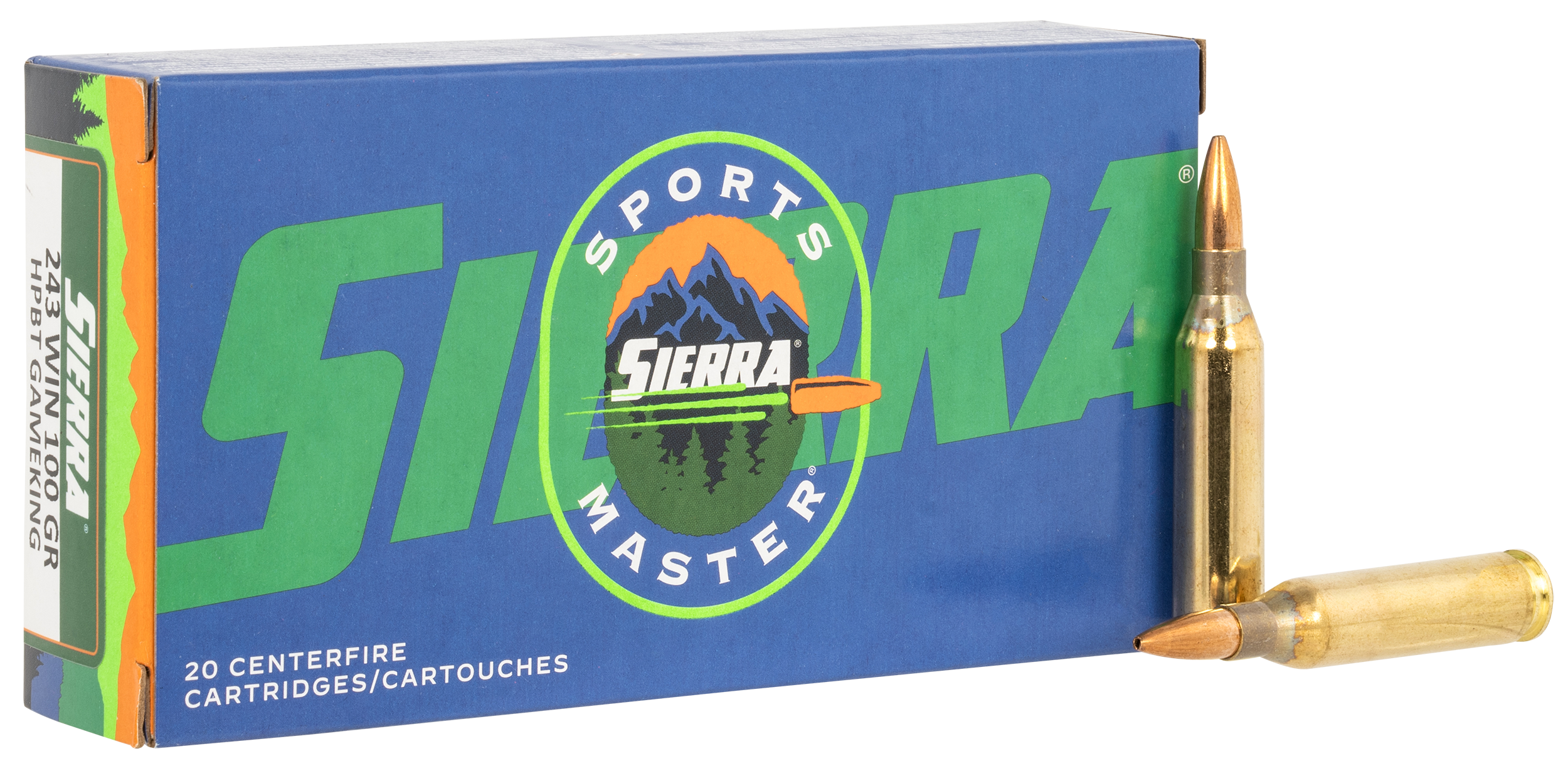 Sierra A156102 Outdoor Master 243Win 100gr Jacketed Hollow Point Sport Master 20/Box