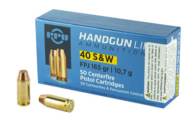 Prvi Partisan PPH40F 40 S&W Flat Point Jacketed 165 Grain 50 Rounds