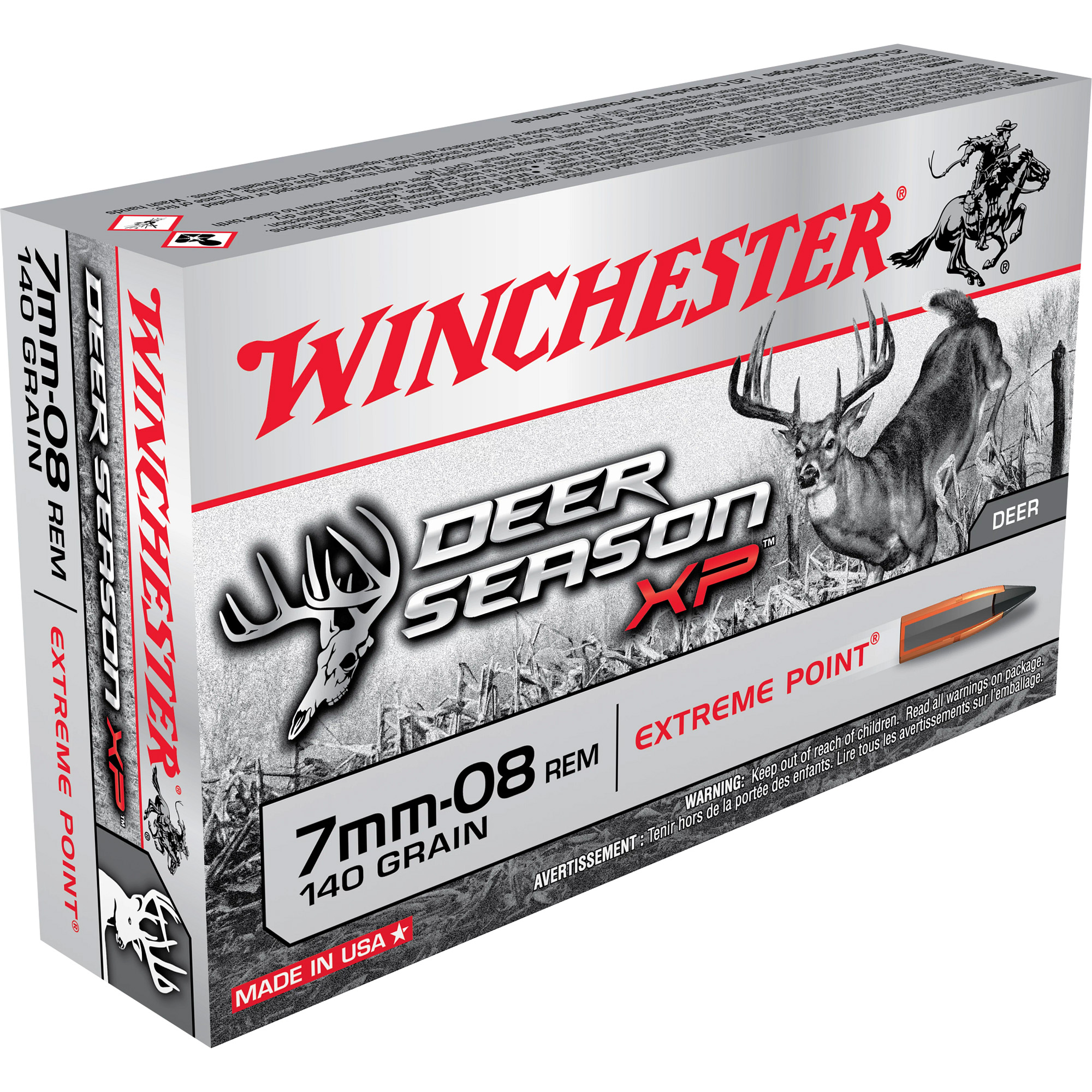 Winchester Deer Season Xp 7mm-08 Remington Extreme Point 140 Grain 20 Rounds