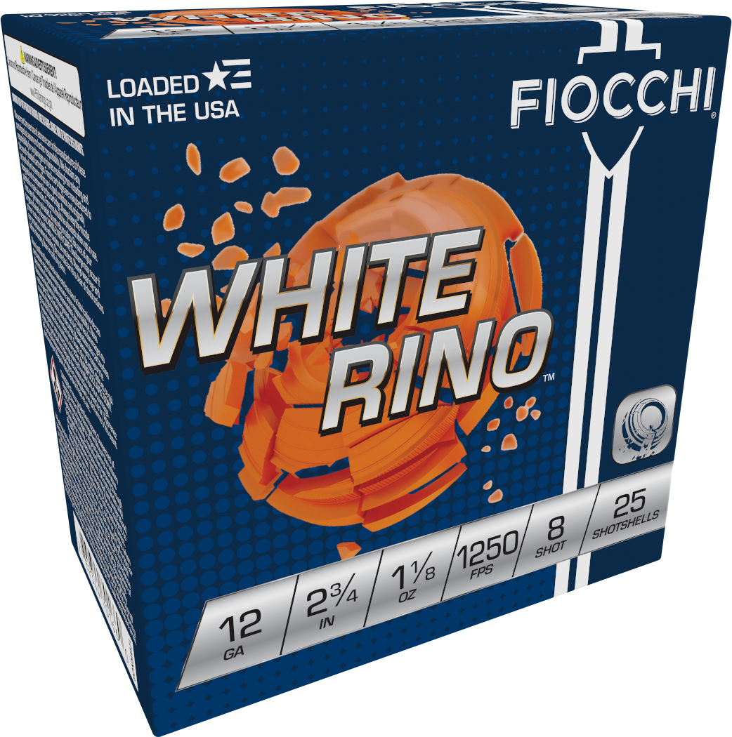 Fiocchi White Rino Exacta 12 Gauge 1-1/8 oz 8 Shot 25 Rounds