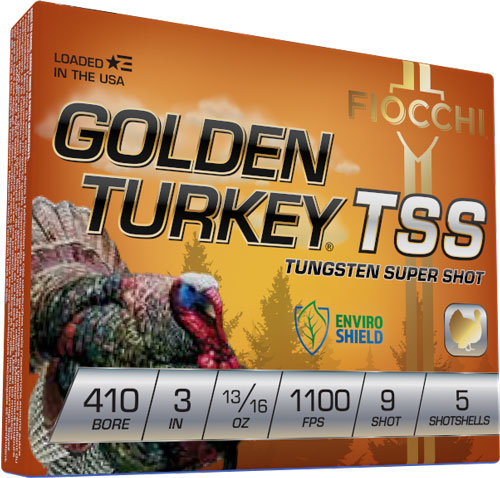 Fiocchi Golden Turkey TSS Shotgun Ammo 410 ga. 3 in. 13/16 oz. 9 Shot 5 rd.