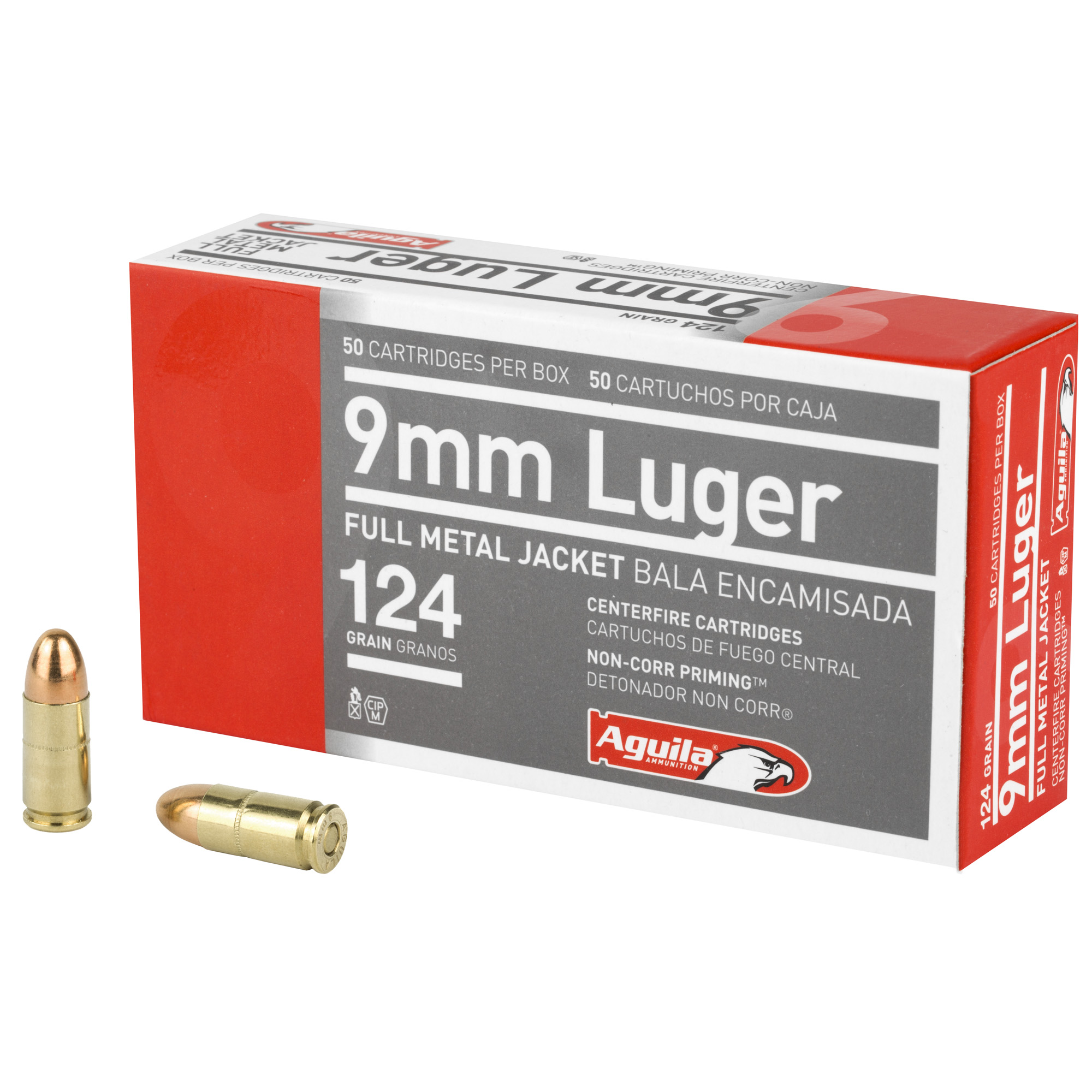 Aguila Ammunition 9mm Luger Full Metal Jacket 124 Grain 50 Rounds