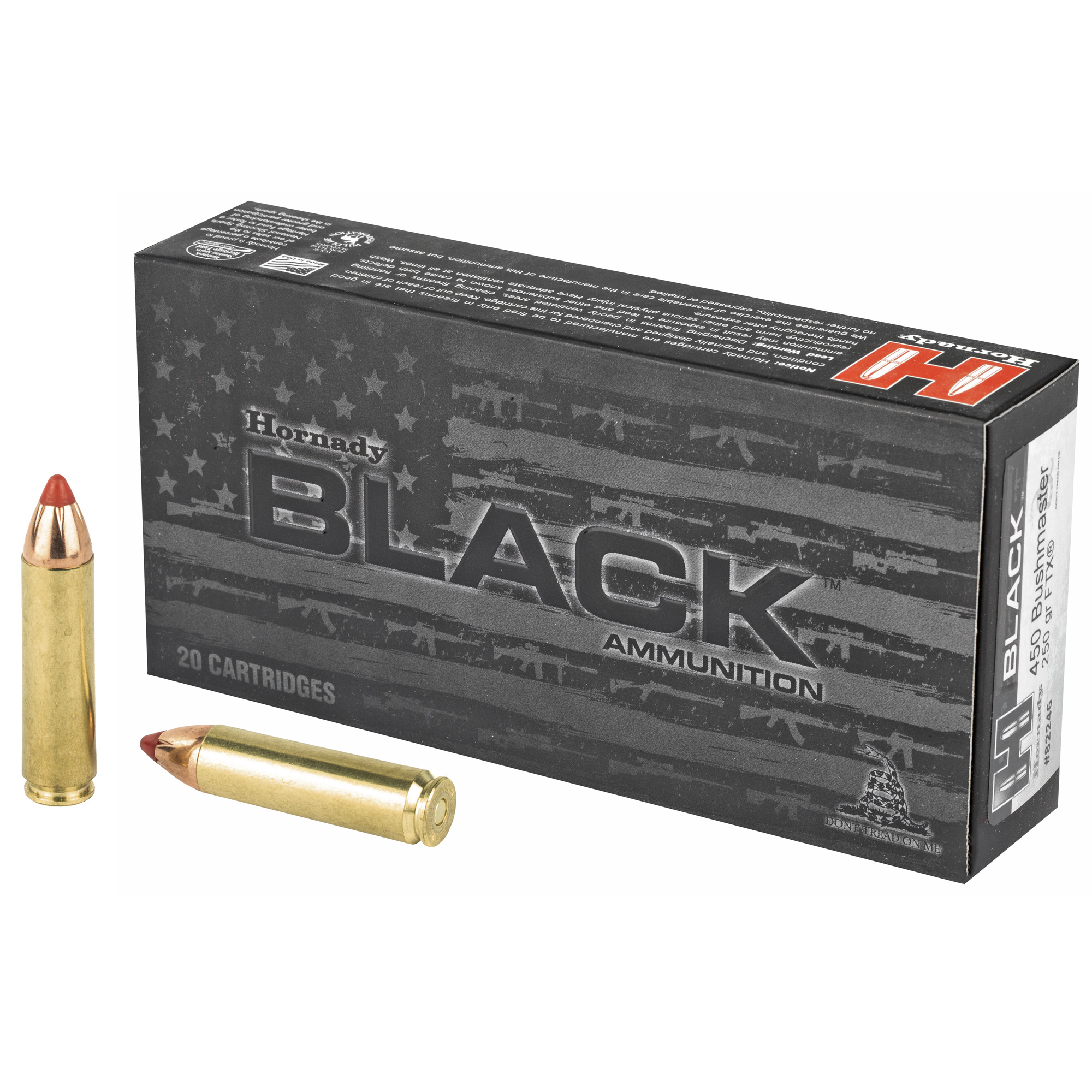 Hornady Black Rifle Ammo 450 Bushmaster 250 gr. Flex Tip eXpanding 20 rd.