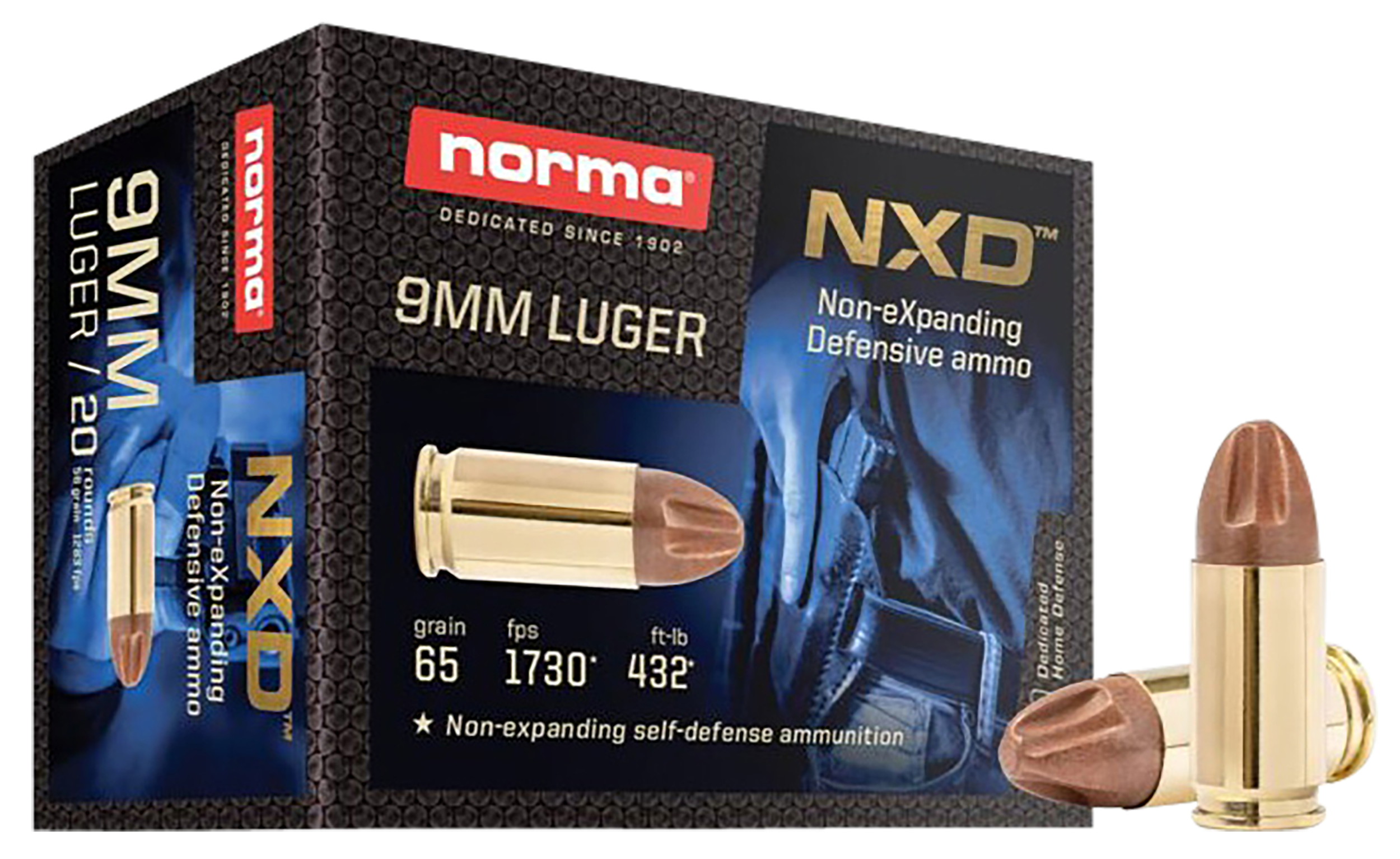 Norma Ammunition 611140020 Self Defense NXD 9mmLuger 65gr 20 Rounds