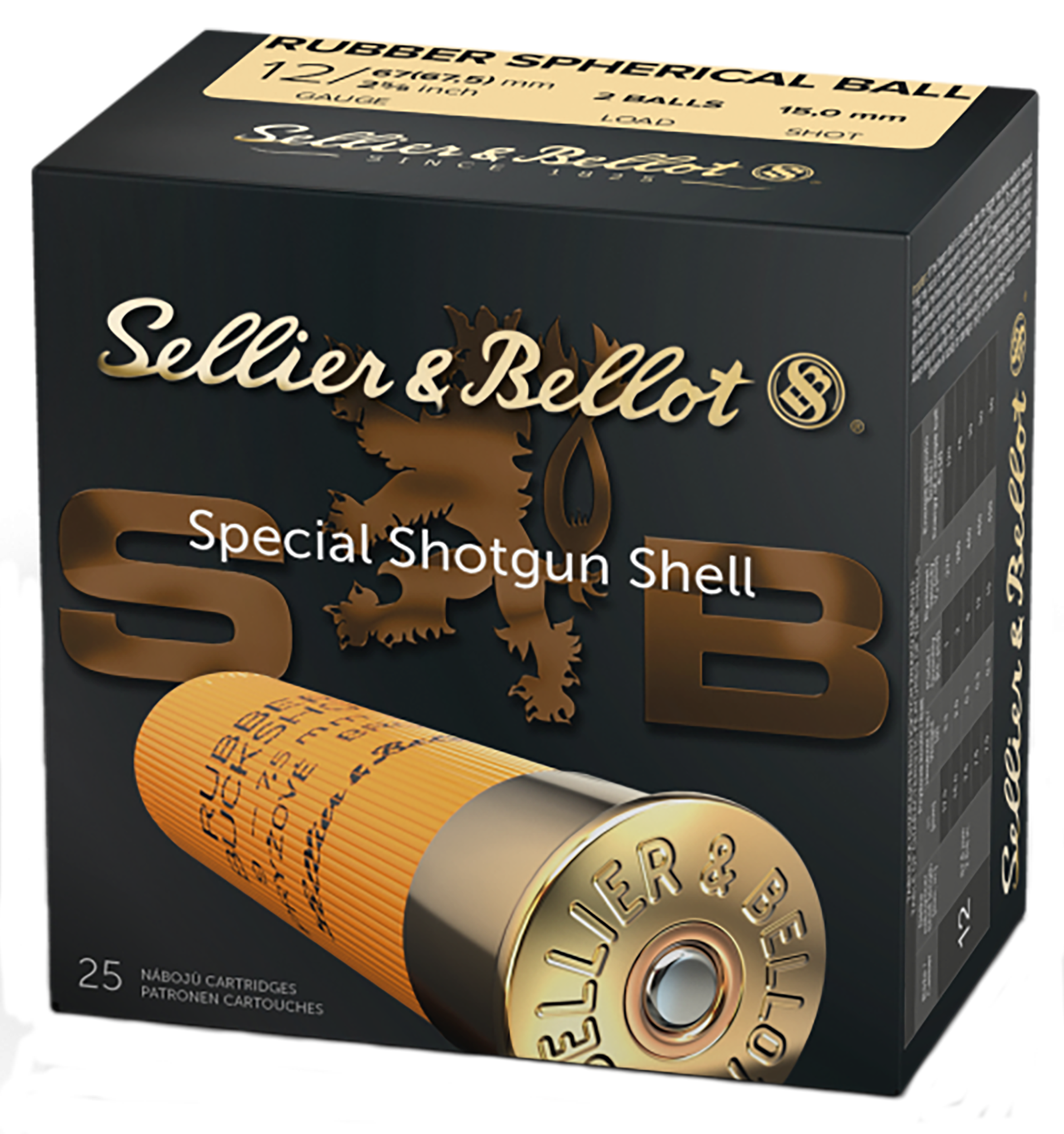 Sellier & Bellot SB12RBB 12 Gauge Rubber 25 Rounds