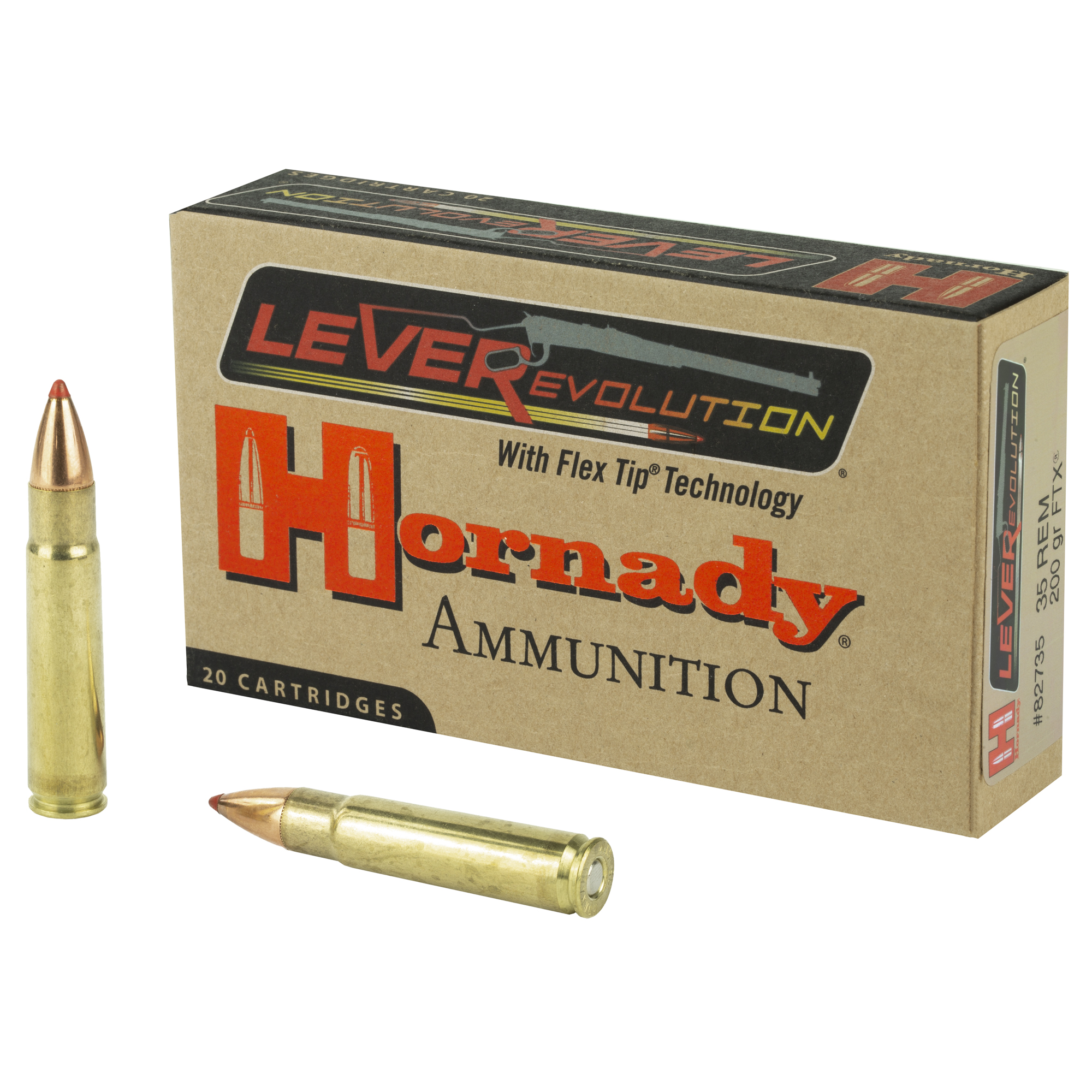 Hornady LEVERevolution Rifle Ammo 35 Remington 200 gr. Flex Tip eXpanding 20 rd.