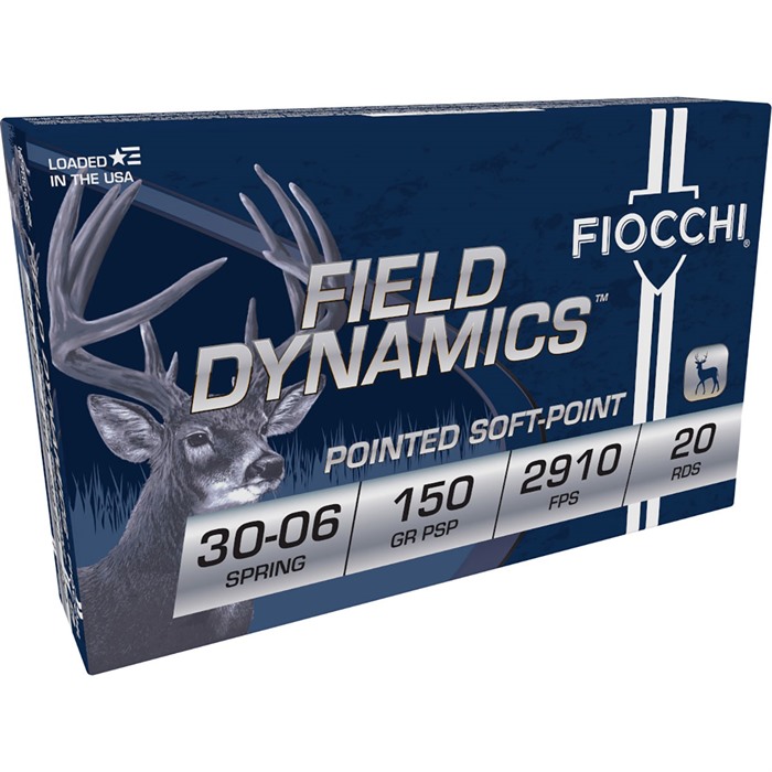 Fiocchi Field Dynamics .30-06 Springfield Pointed Soft Point 150 Grain 20 Rounds