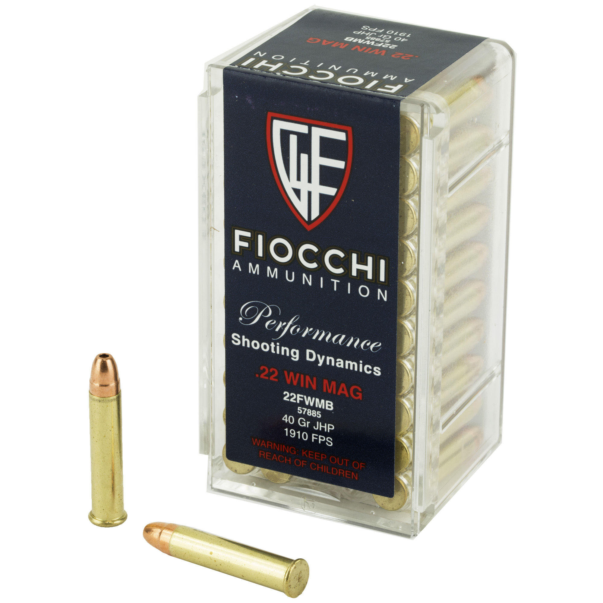 Fiocchi Defense 22 Winchester Magnum Rimfire Jhp 40 Grain 50 Rounds