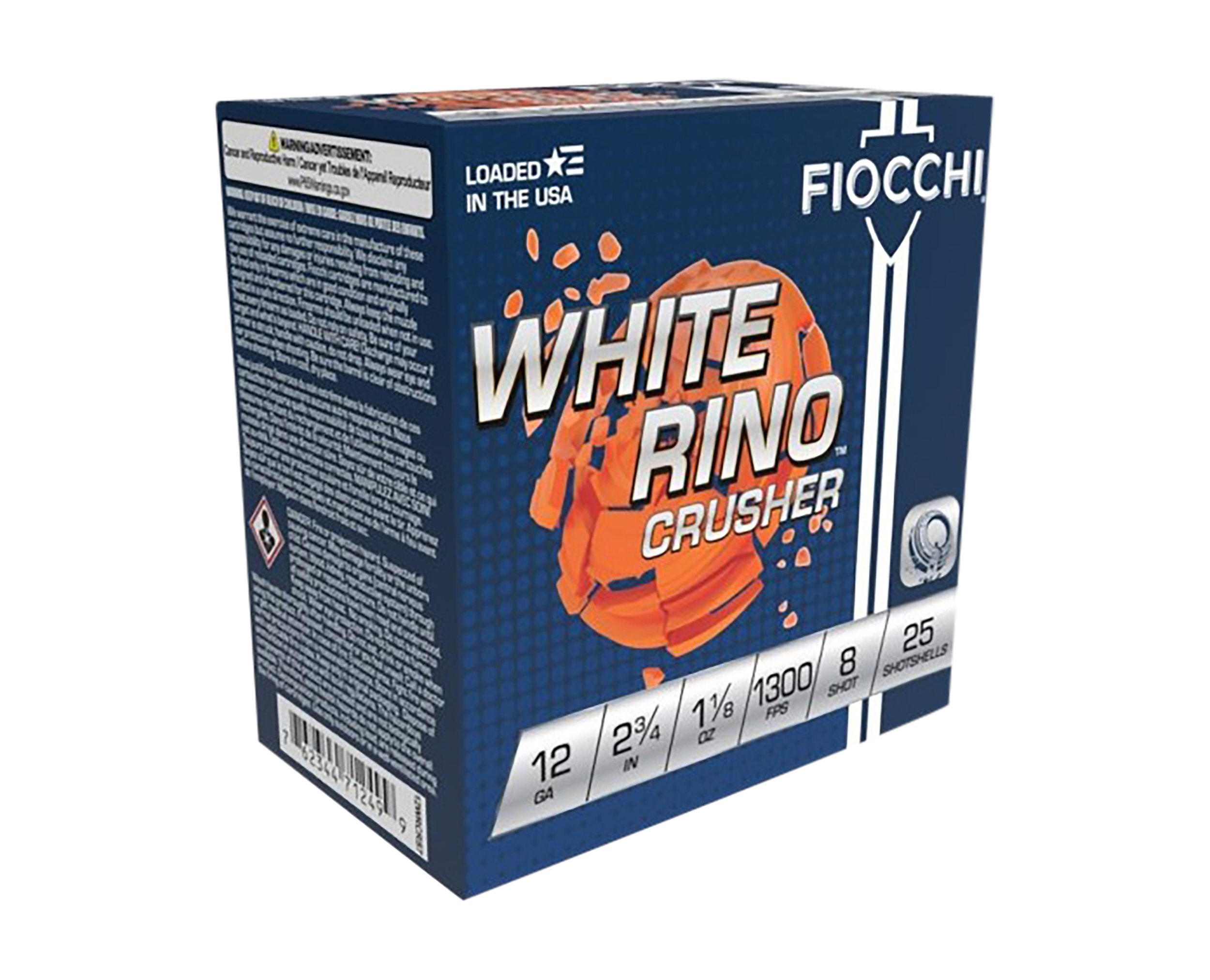 Fiocchi Exacta Target White Rhino Crusher, 12 Gauge, 1 1/8 oz, 25 Rounds