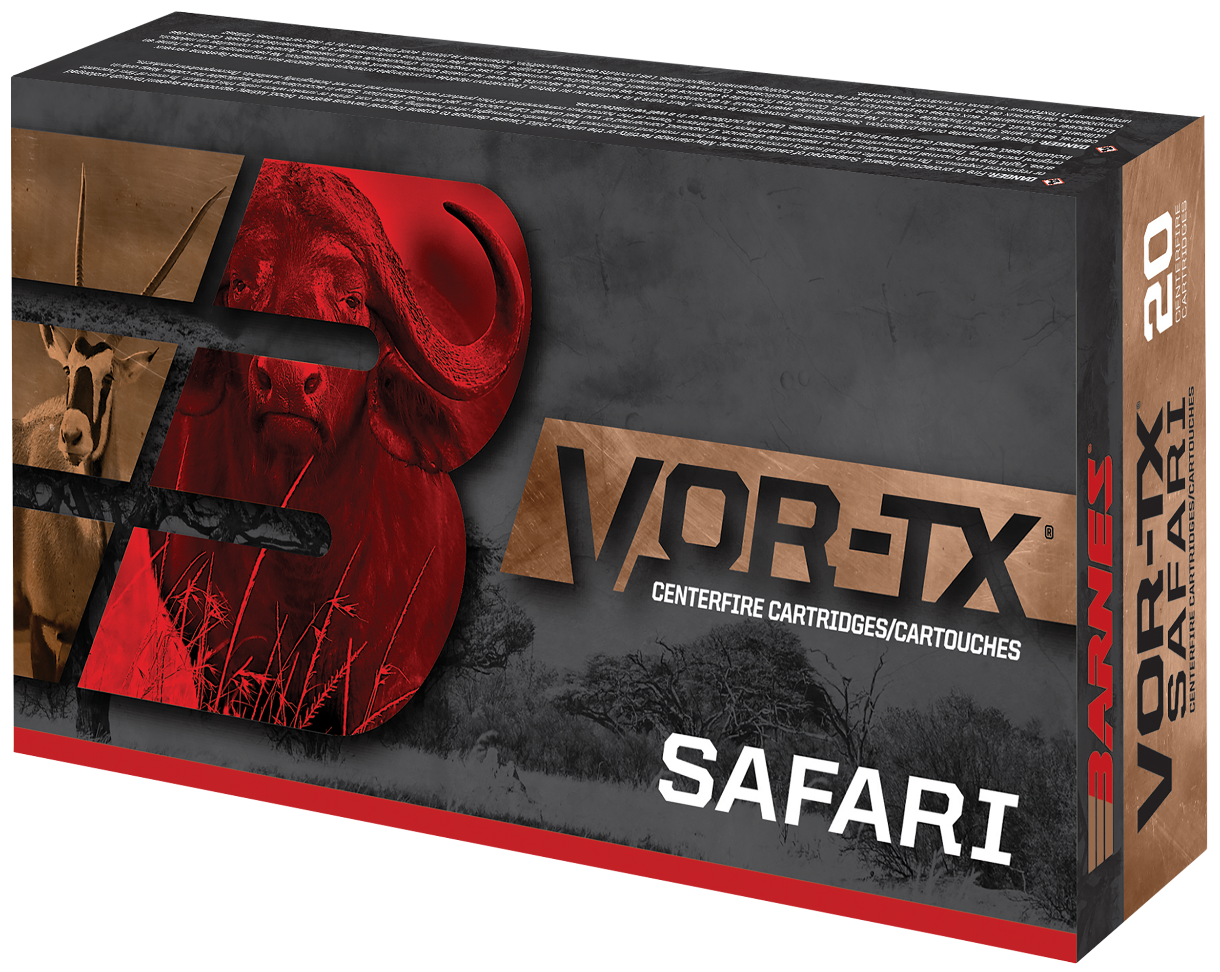 Barnes Bullets VOR-TX Safari 416 Rigby Round Nose Banded Solid 400 Grain 20 Rounds