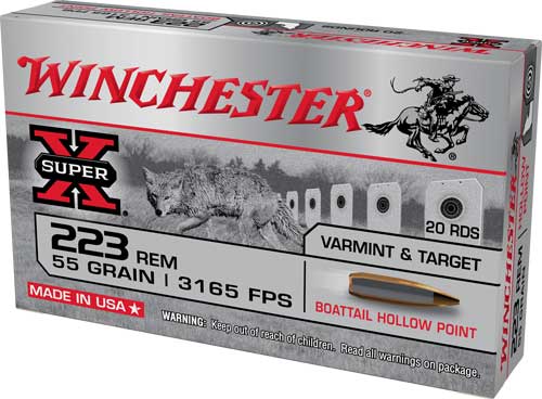 Winchester Super X 223 Remington Boat Tail Hollow Point 55 Grain 20 Rounds