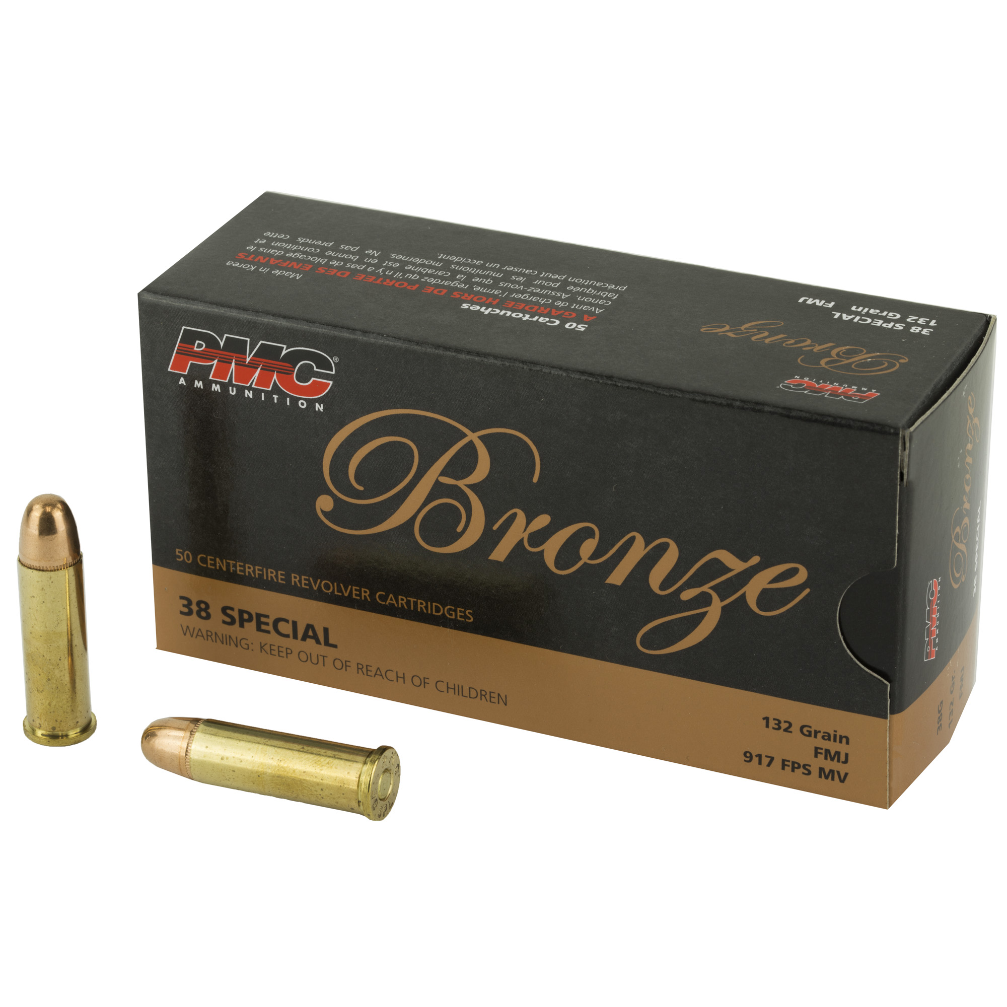 PMC Bronze .38 Special Handgun Ammo - 132 Grain | FMJ | 50rd Box