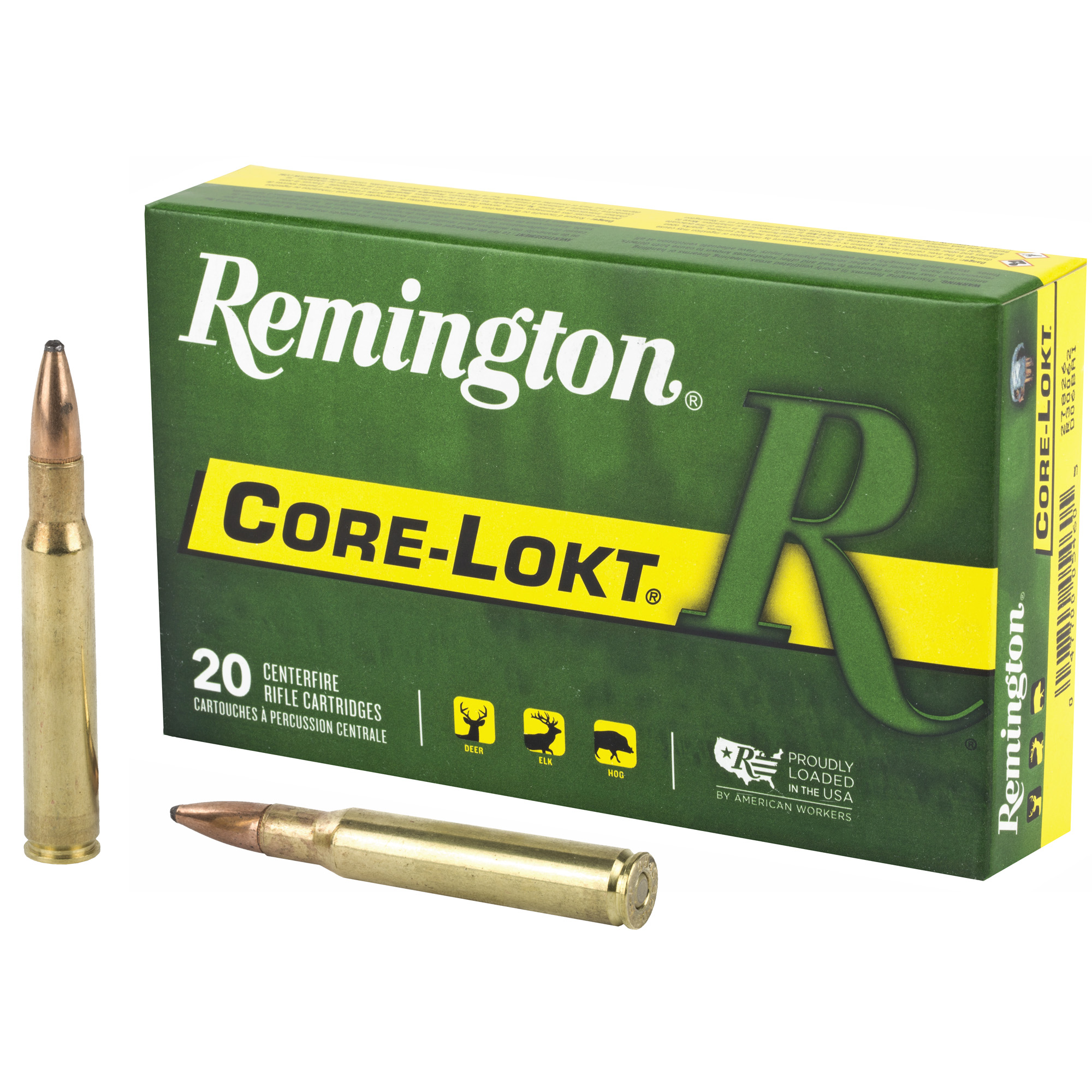 Remington Core-Lokt, 30-06 Springfield, Pointed Soft Point Core-Lokt, 150 Grain, 20 Rounds