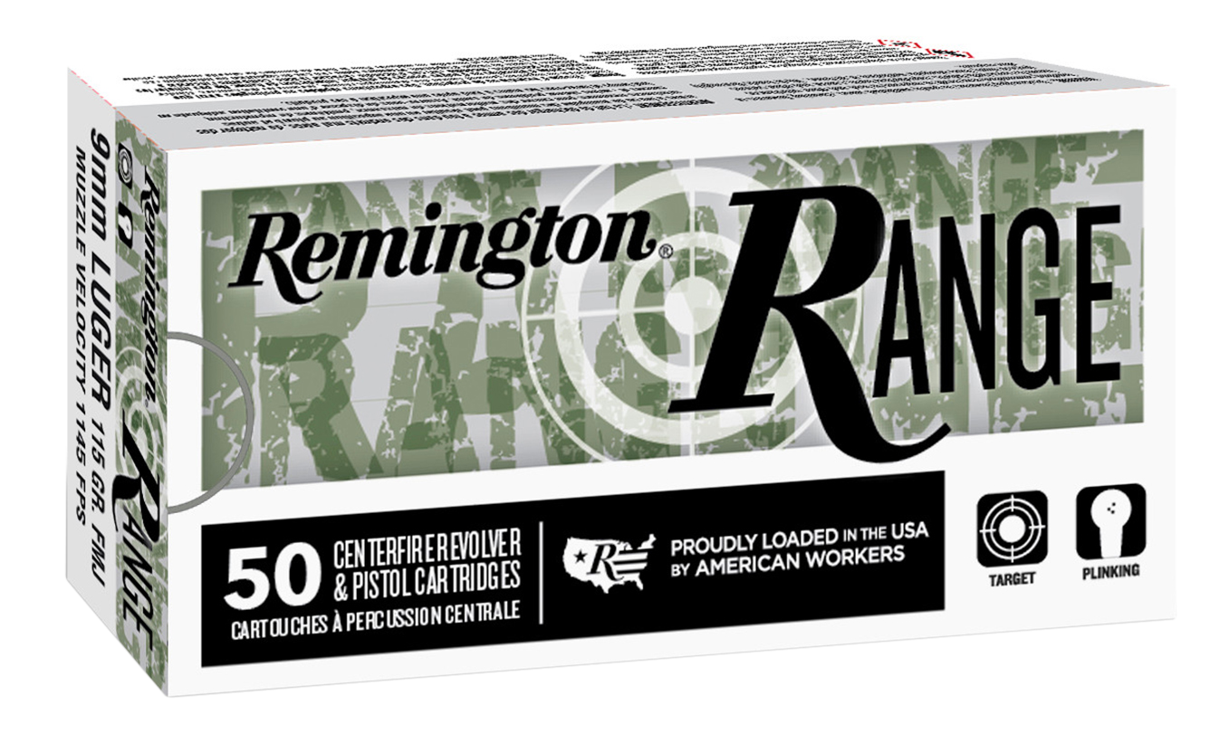 Remington Ammunition 9mm Luger Full Metal Jacket 124 Grain 50 Rounds