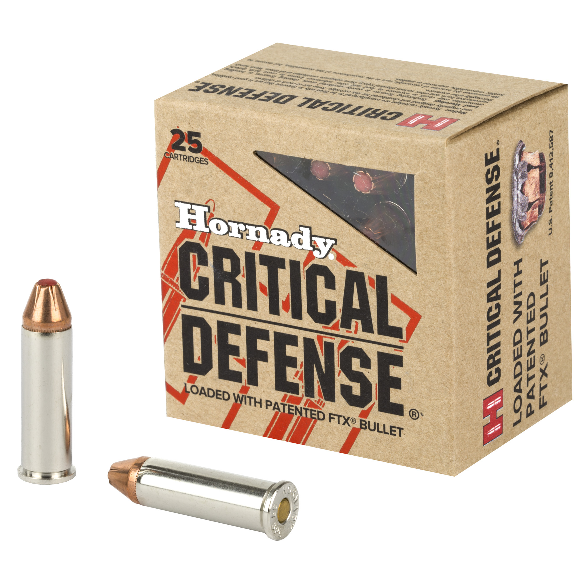 Hornady Critical Defense Pistol Ammo 38 Spl 110 gr. Flex Tip eXpanding 25 rd.