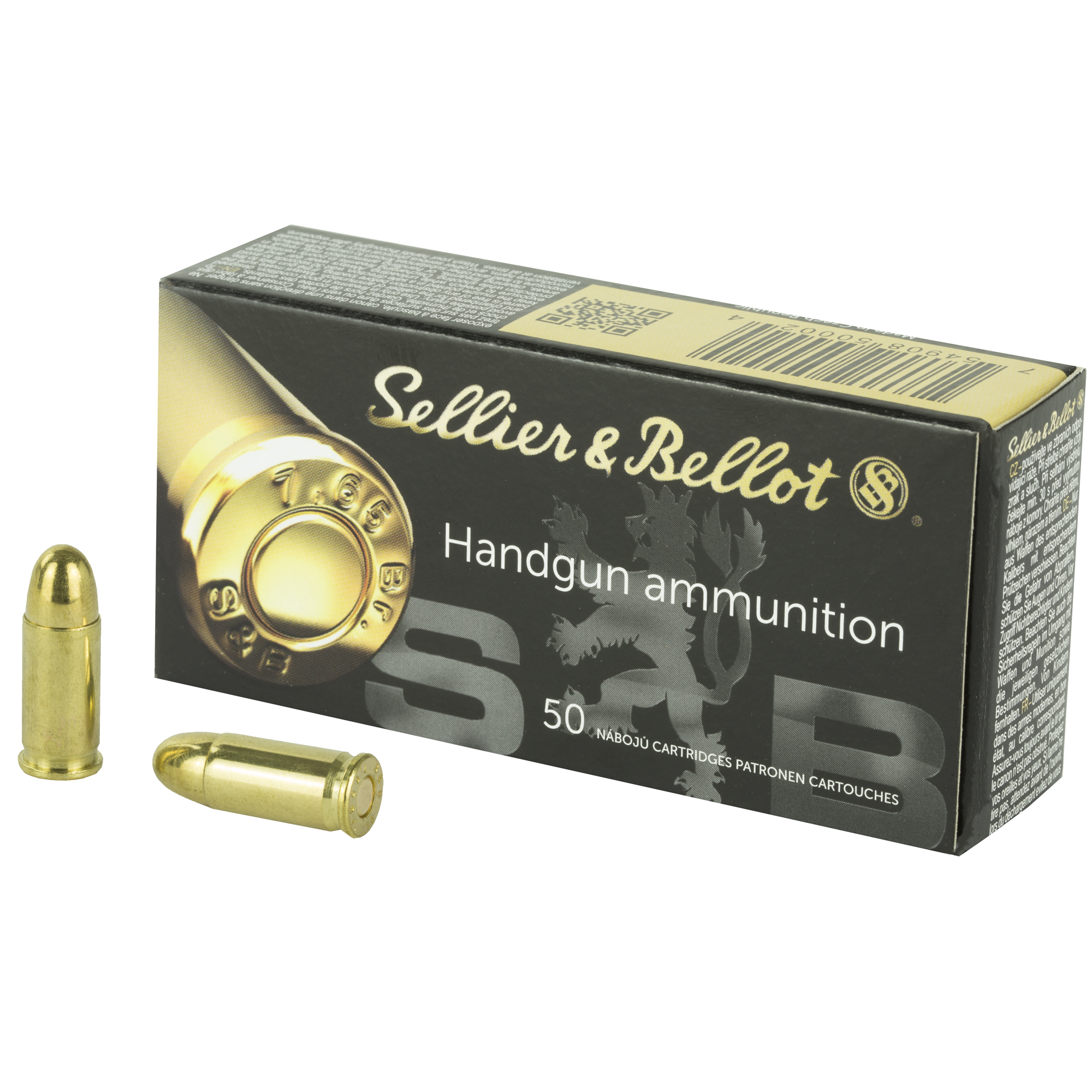 Sellier & Bellot Pistol Ammo 32 Auto Full Metal Jacket 73 Grain 50 Rounds