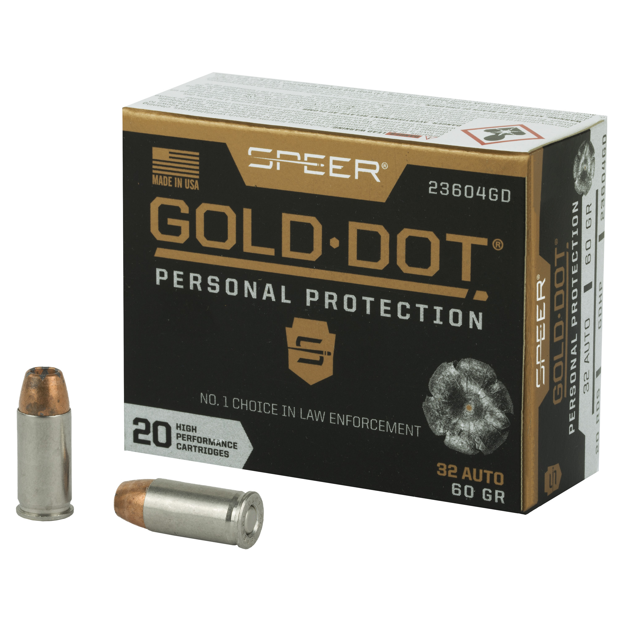 Speer Gold Dot 32 Acp Hollow Point 60 Grain 20 Rounds