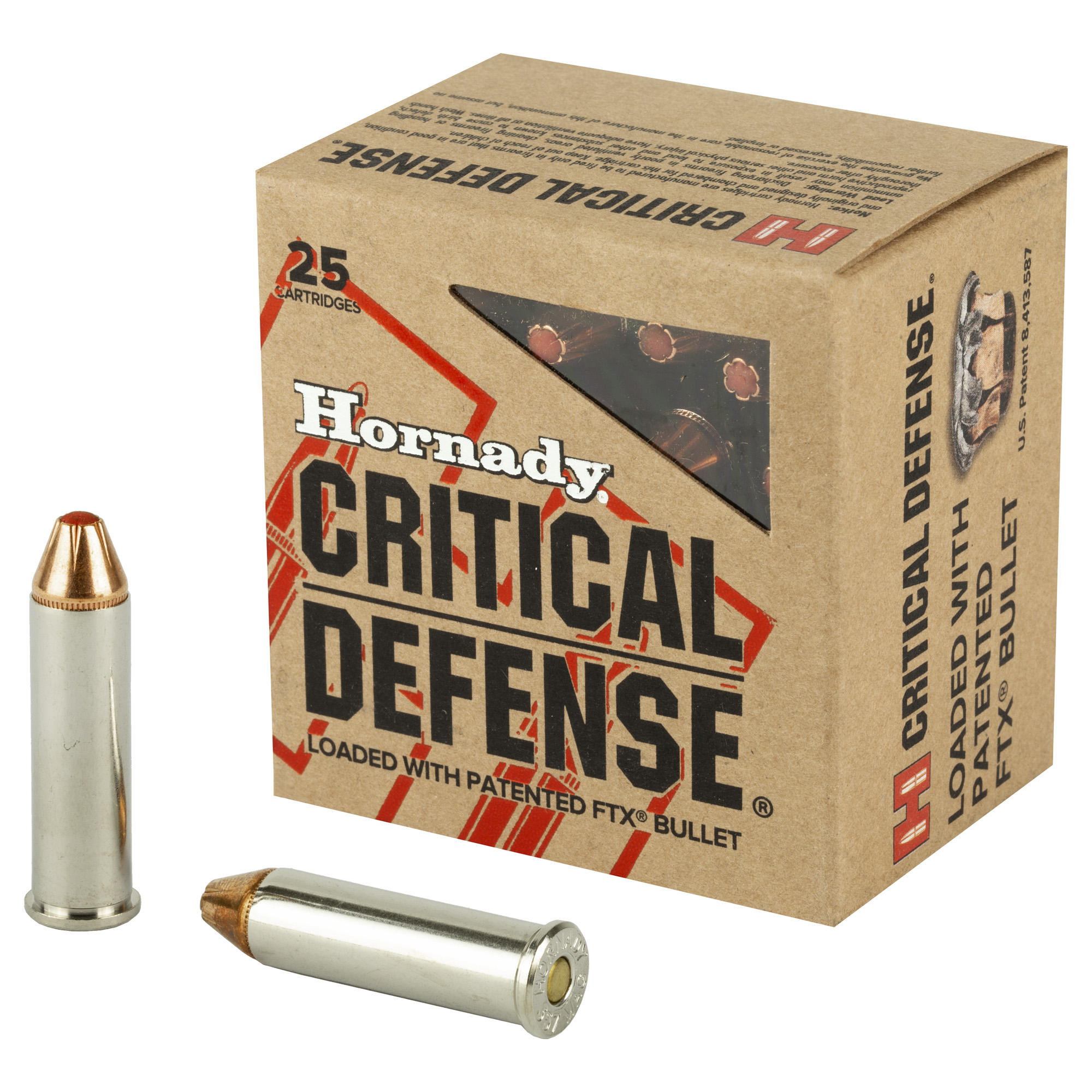 Hornady Critical Defense Pistol Ammo 357 Mag 125 gr. Flex Tip eXpanding 25 rd.