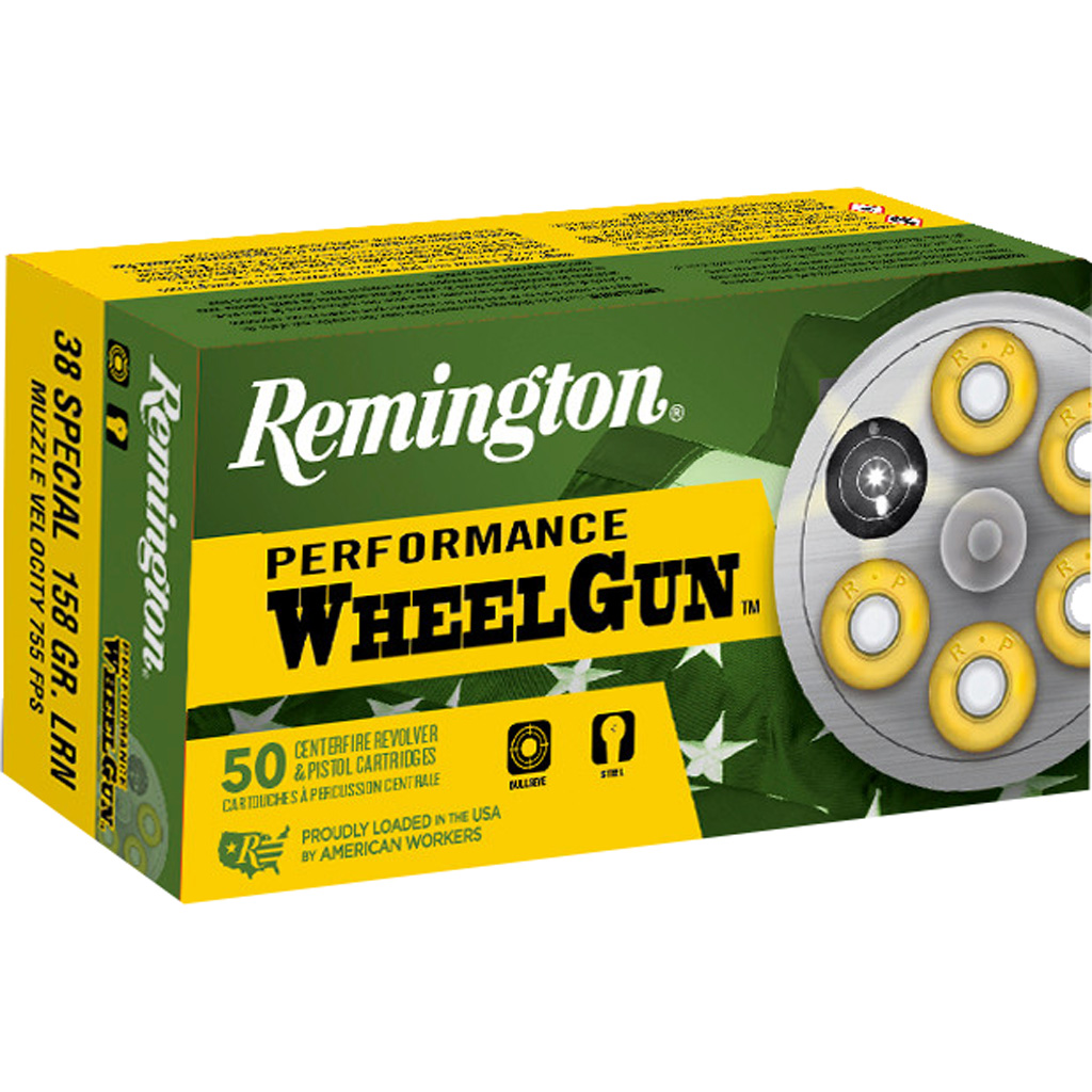 Remington Performance Wheel Gun Ammo 38 Special Lead Round Nose 158 Grain 50 Rounds