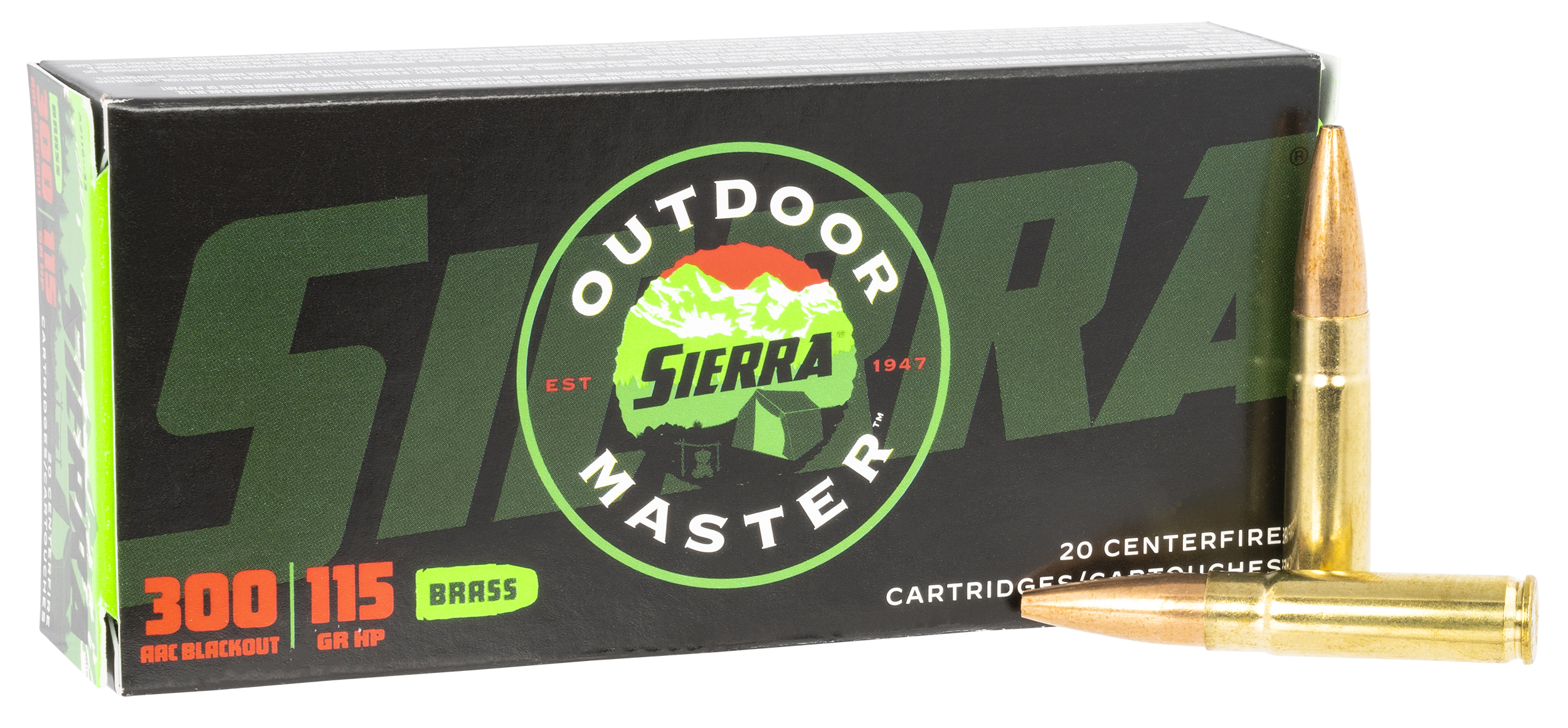 Sierra A211633 Outdoor Master  300Blackout 115gr Hollow Point 20 Rounds