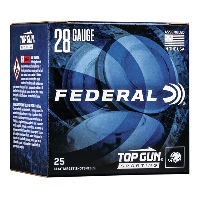 Federal Top Gun 28 Gauge 3/4 Ounce Lead Shot 7.5 25 Rounds