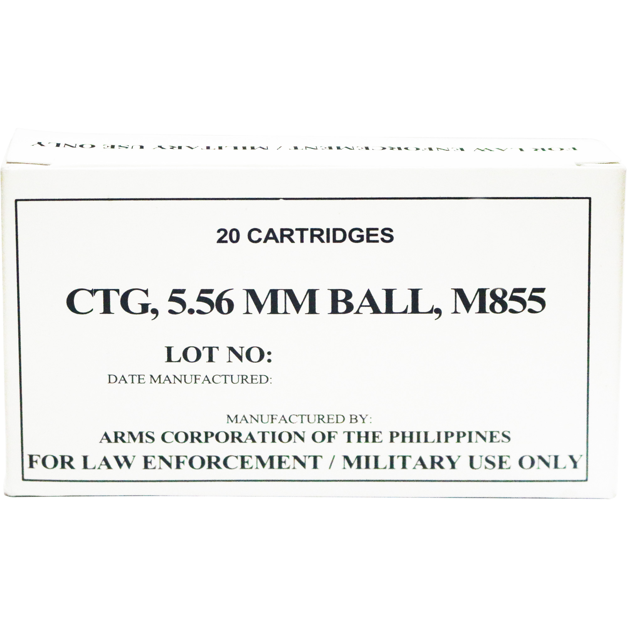 Armscor Range Rifle Ammo 5.56x45 NATO Full Metal Jacket 62 Grain 20 Rounds